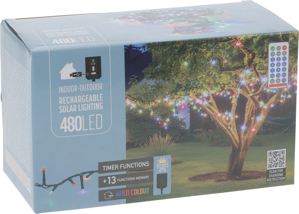 Guirlande solaire 480led multicolore