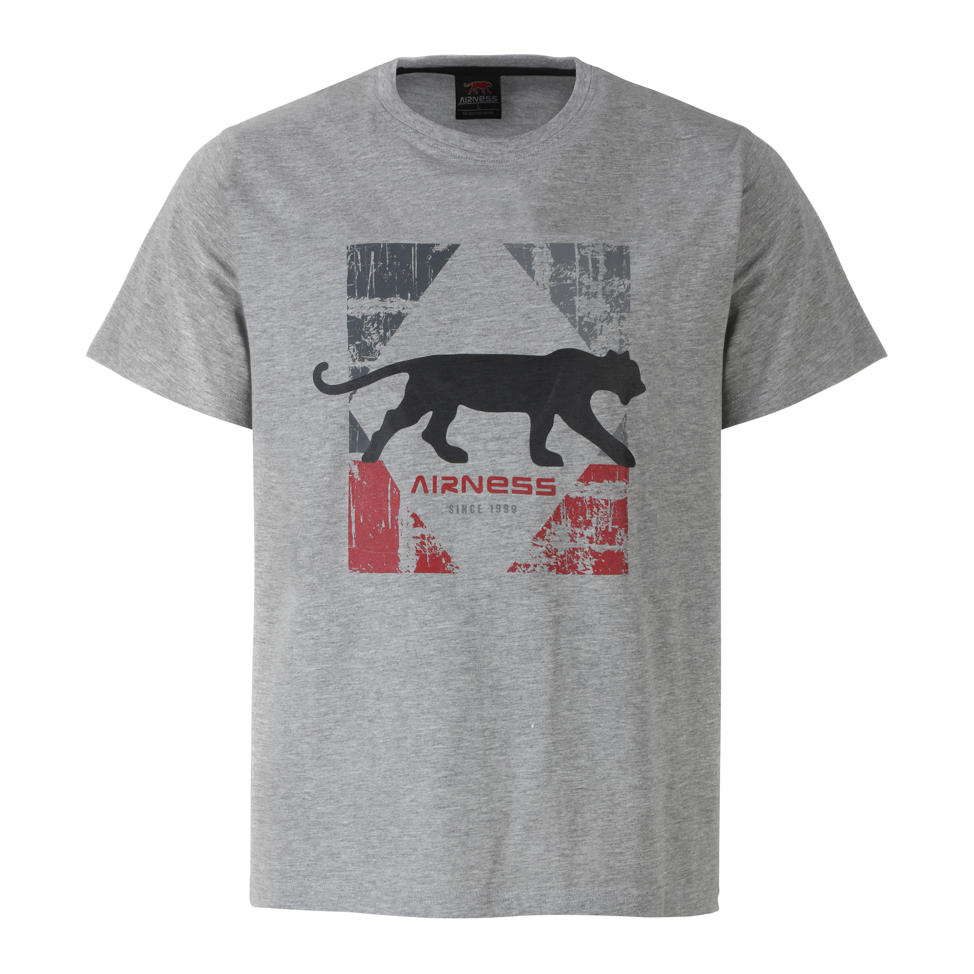 Tee-shirt col rond gris - Gris