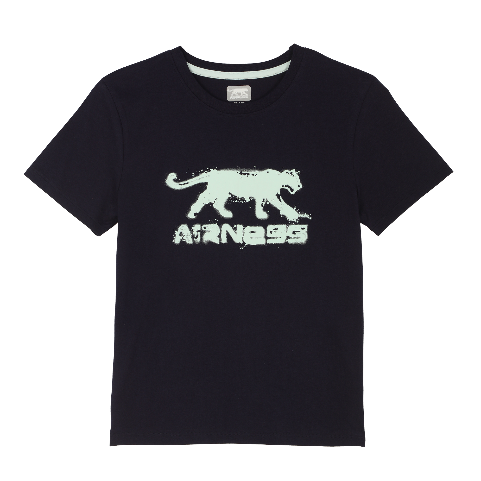 Tee-shirt manches courtes 8/14 ans - Bleu foncé
