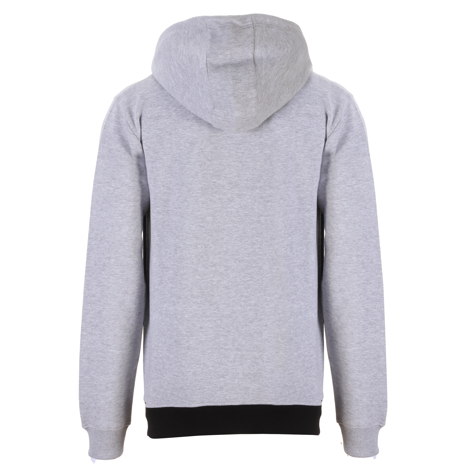 Sweat bicolore zippé à capuche - Gris