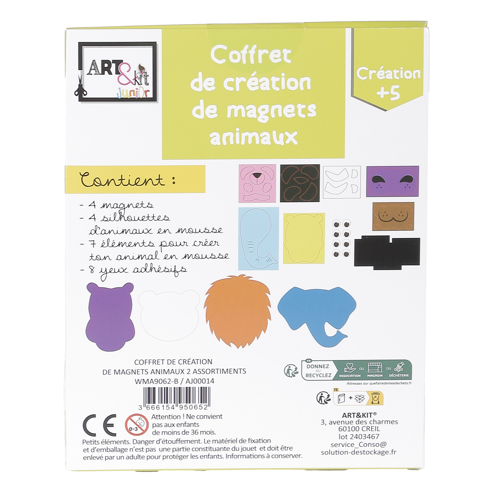 Coffret de création de magnets animaux