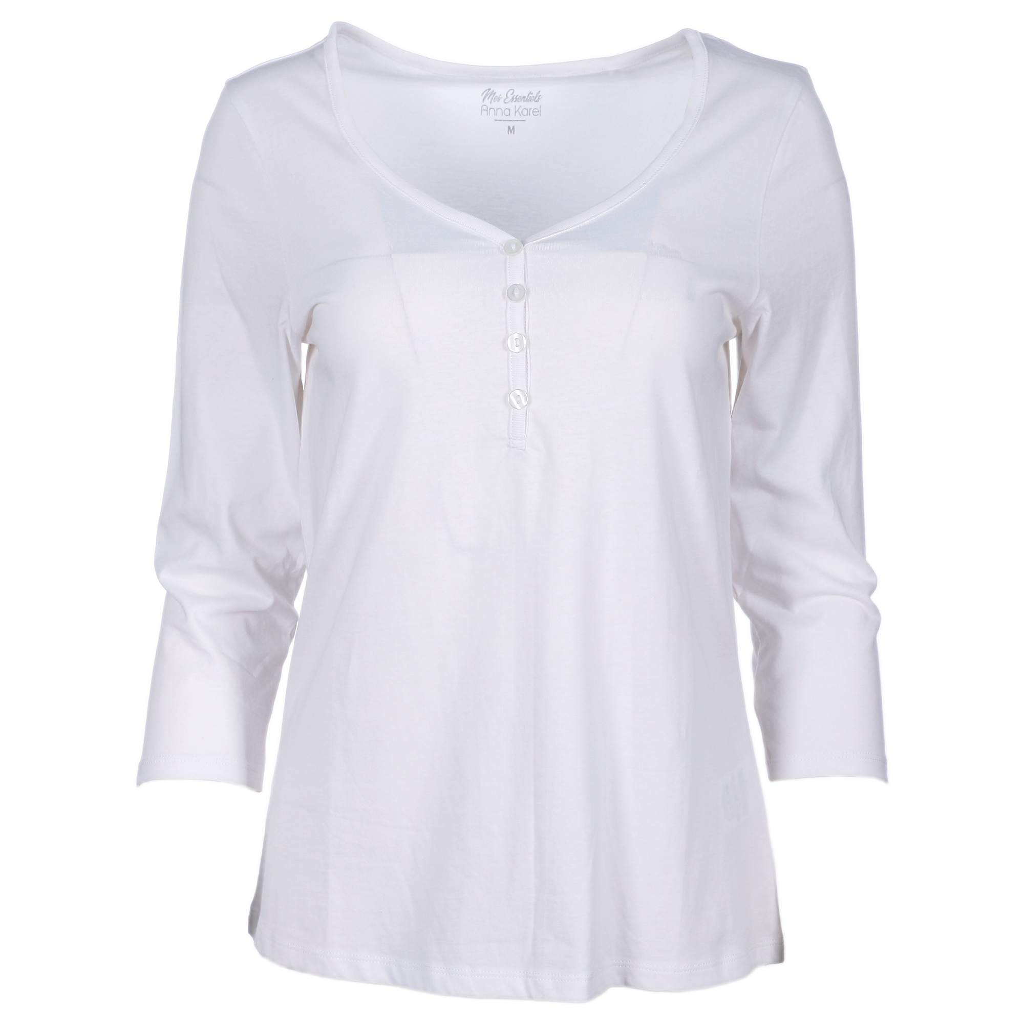 T-SHIRT ML AVEC COL TUNISIEN DU S AU XL