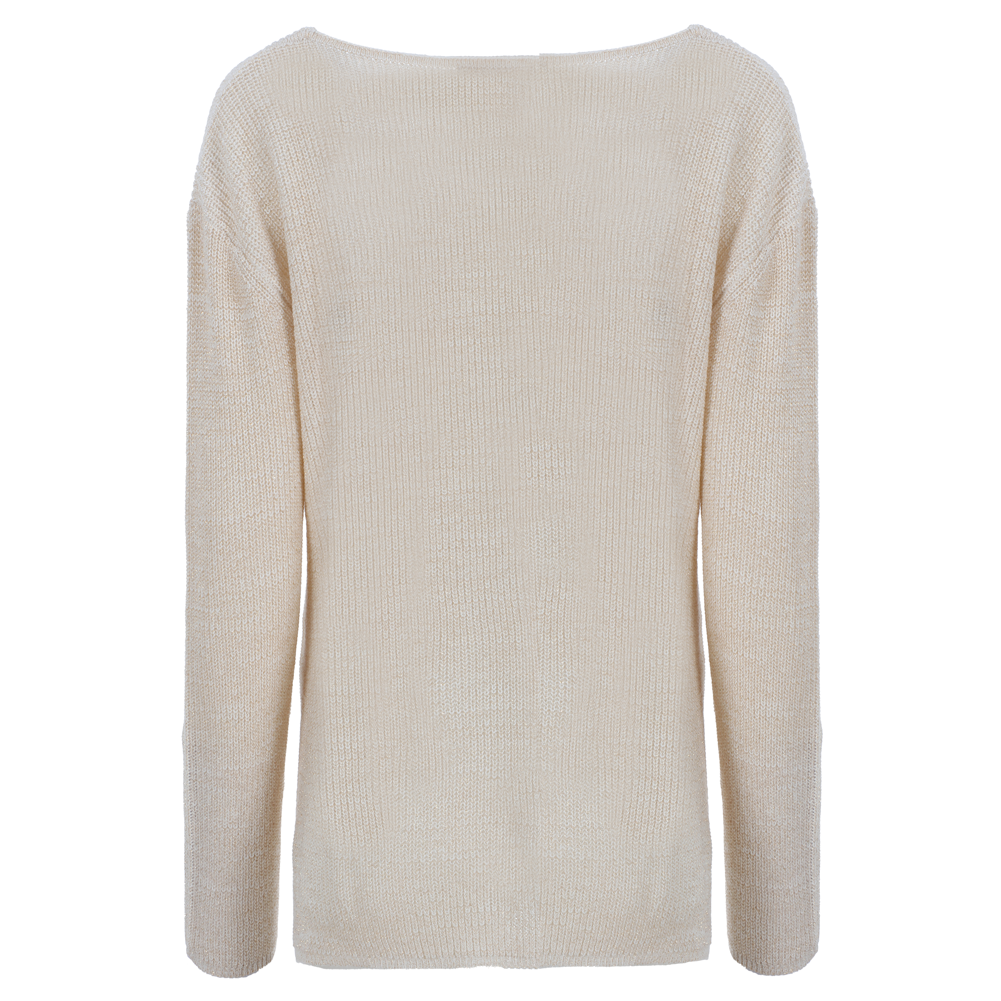 Pull col V gris ou beige - Beige