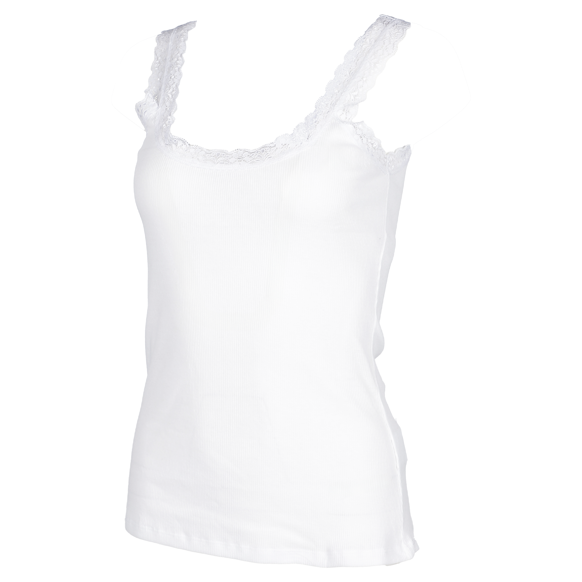 Débardeur à dentelle  - Blanc
