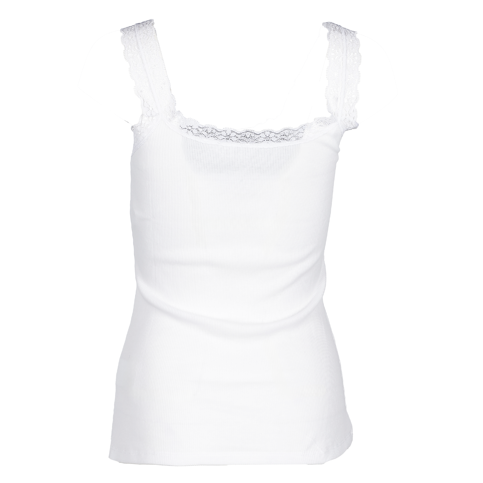 Débardeur à dentelle  - Blanc