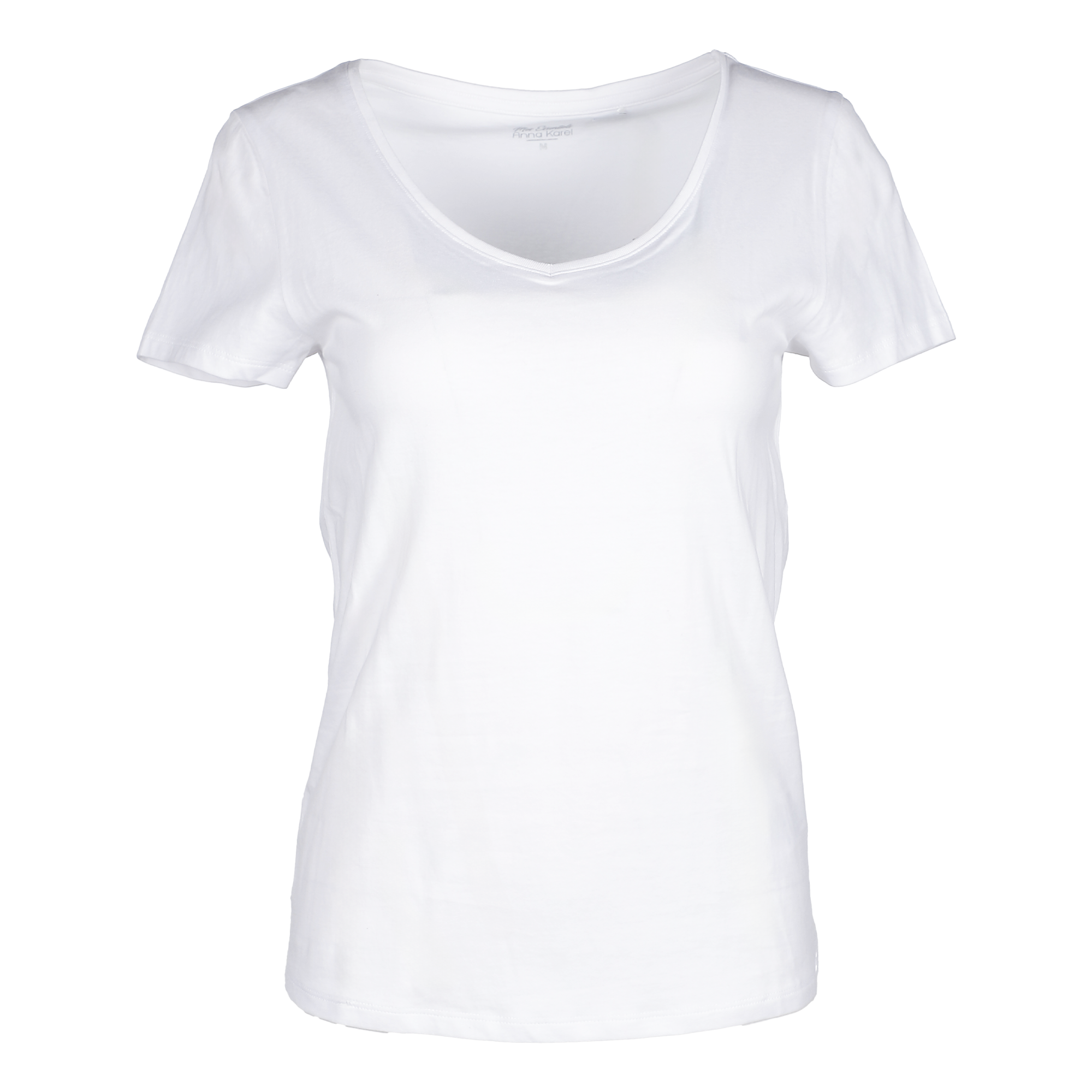 Tee-shirt manches courtes col V - Beige