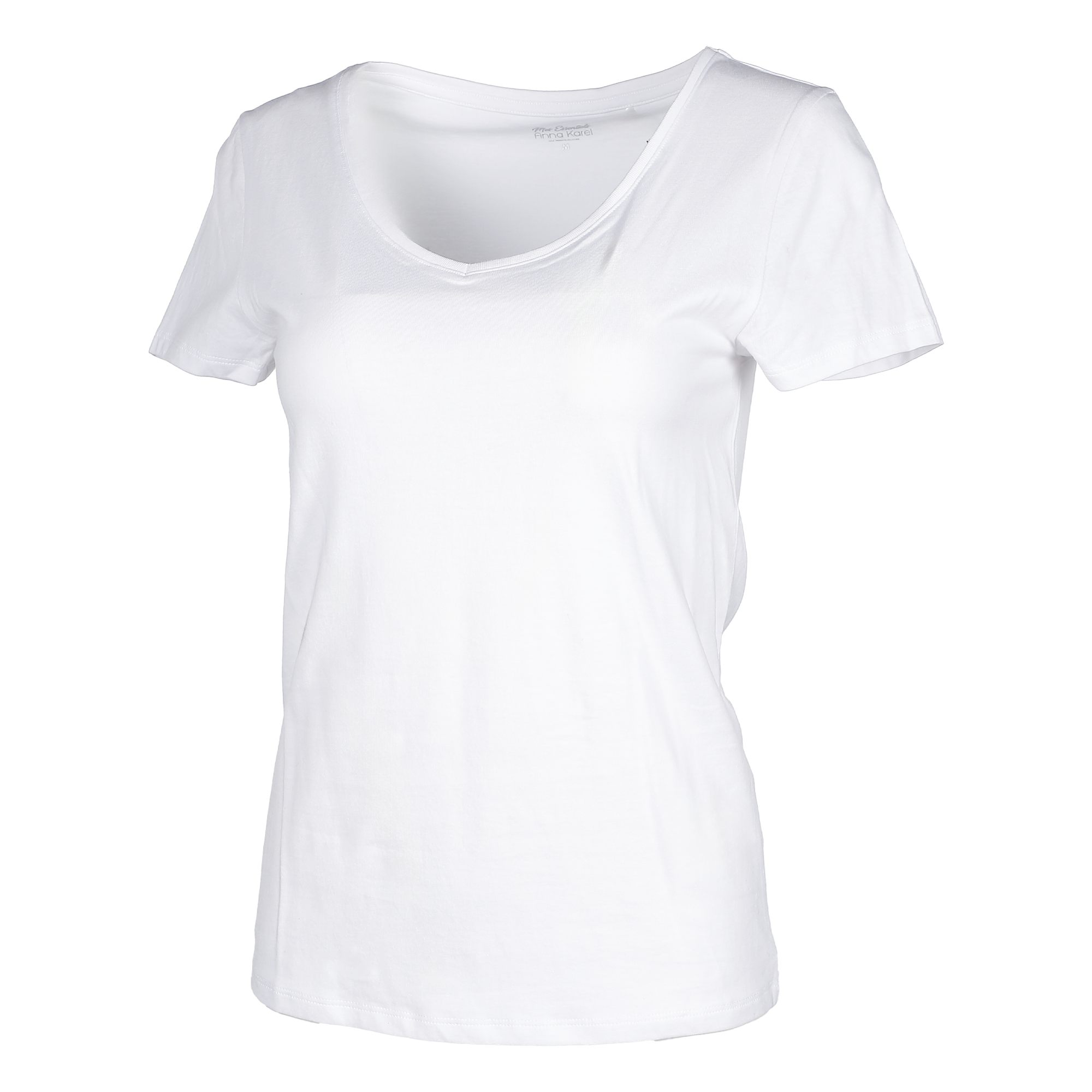 Tee-shirt manches courtes col V - Beige