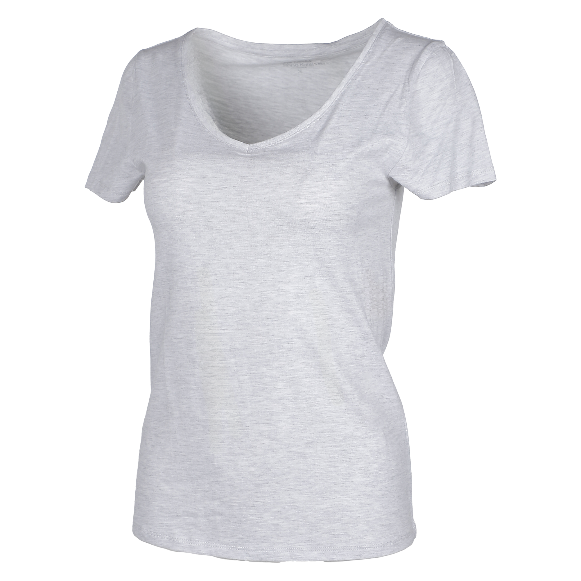 Tee-shirt manches courtes col V - Beige