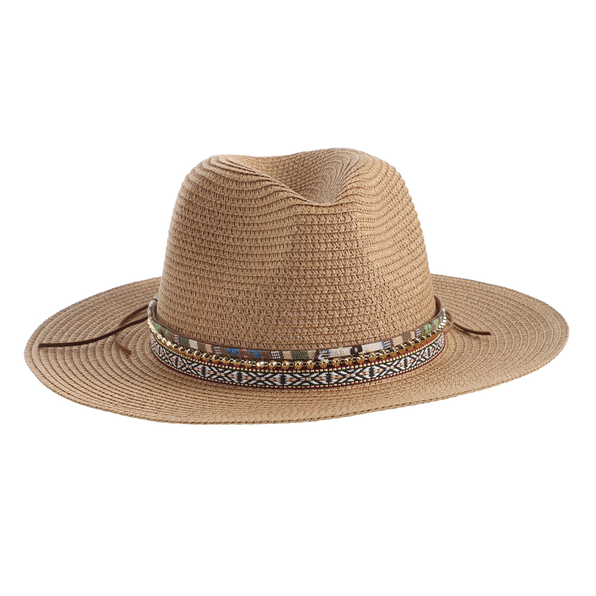 Chapeau panama avec ruban corde