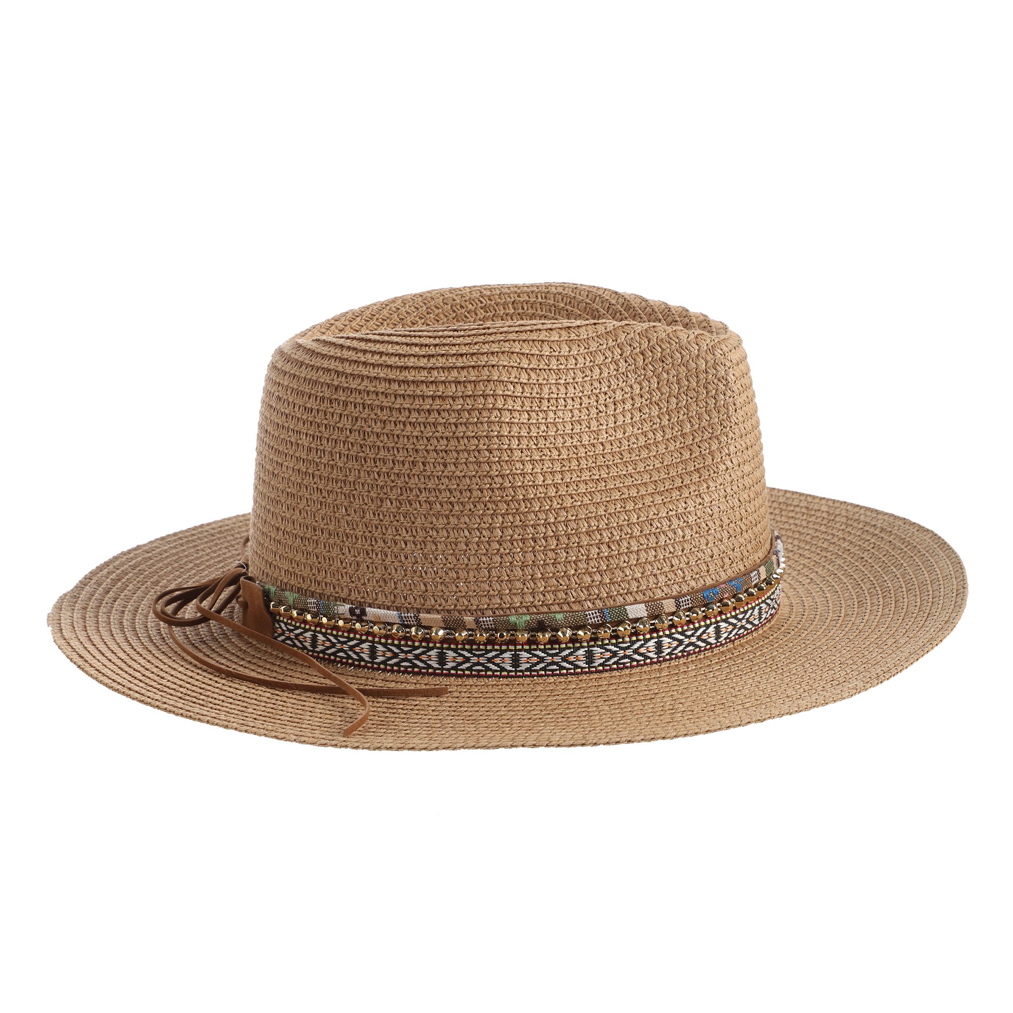 Chapeau panama avec ruban corde
