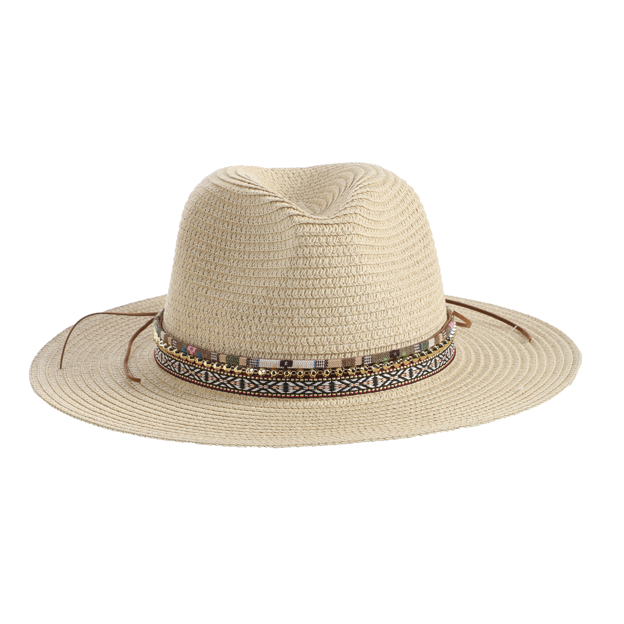 Chapeau panama avec ruban corde