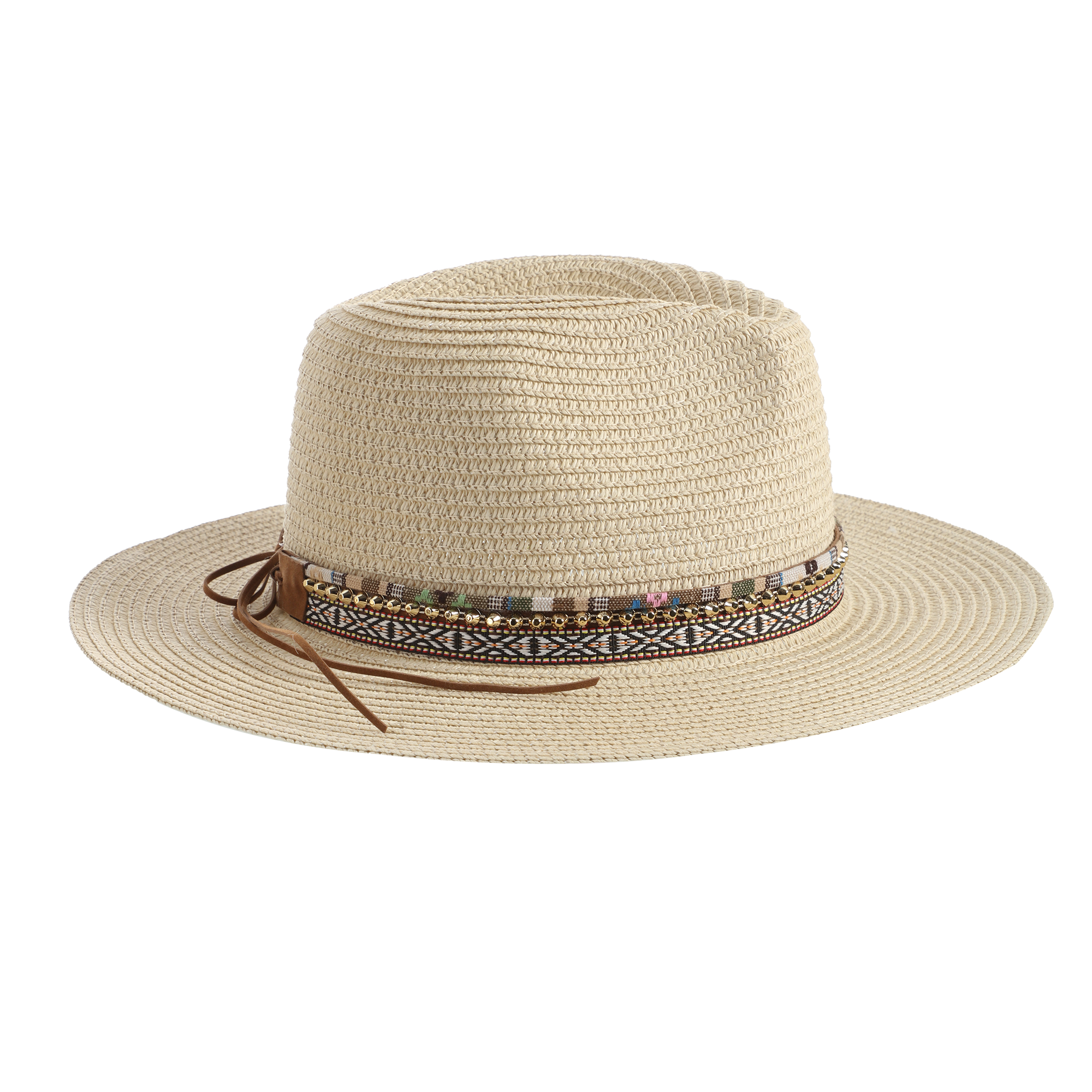 Chapeau panama avec ruban corde