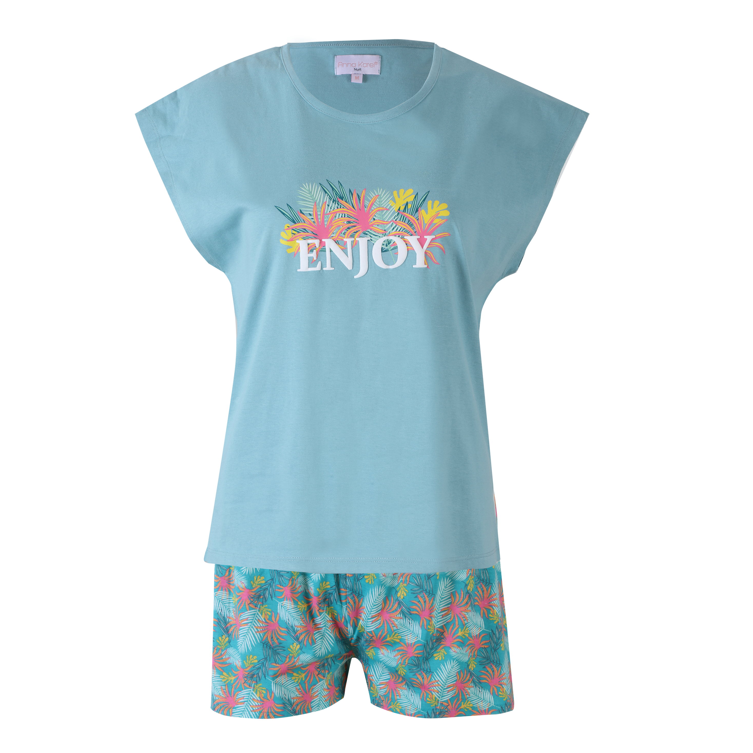 Pyjashort en jersey  - Vert