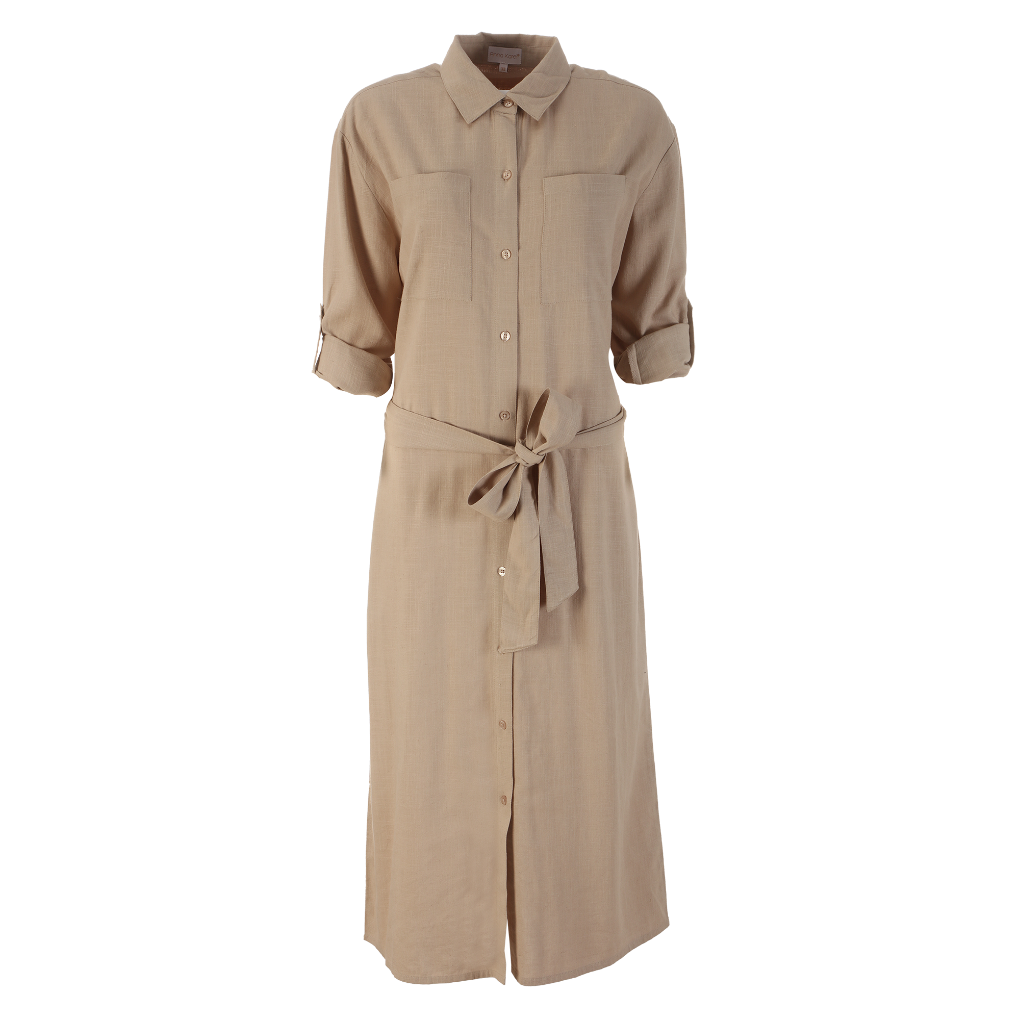 Robe chemise longue - Gris