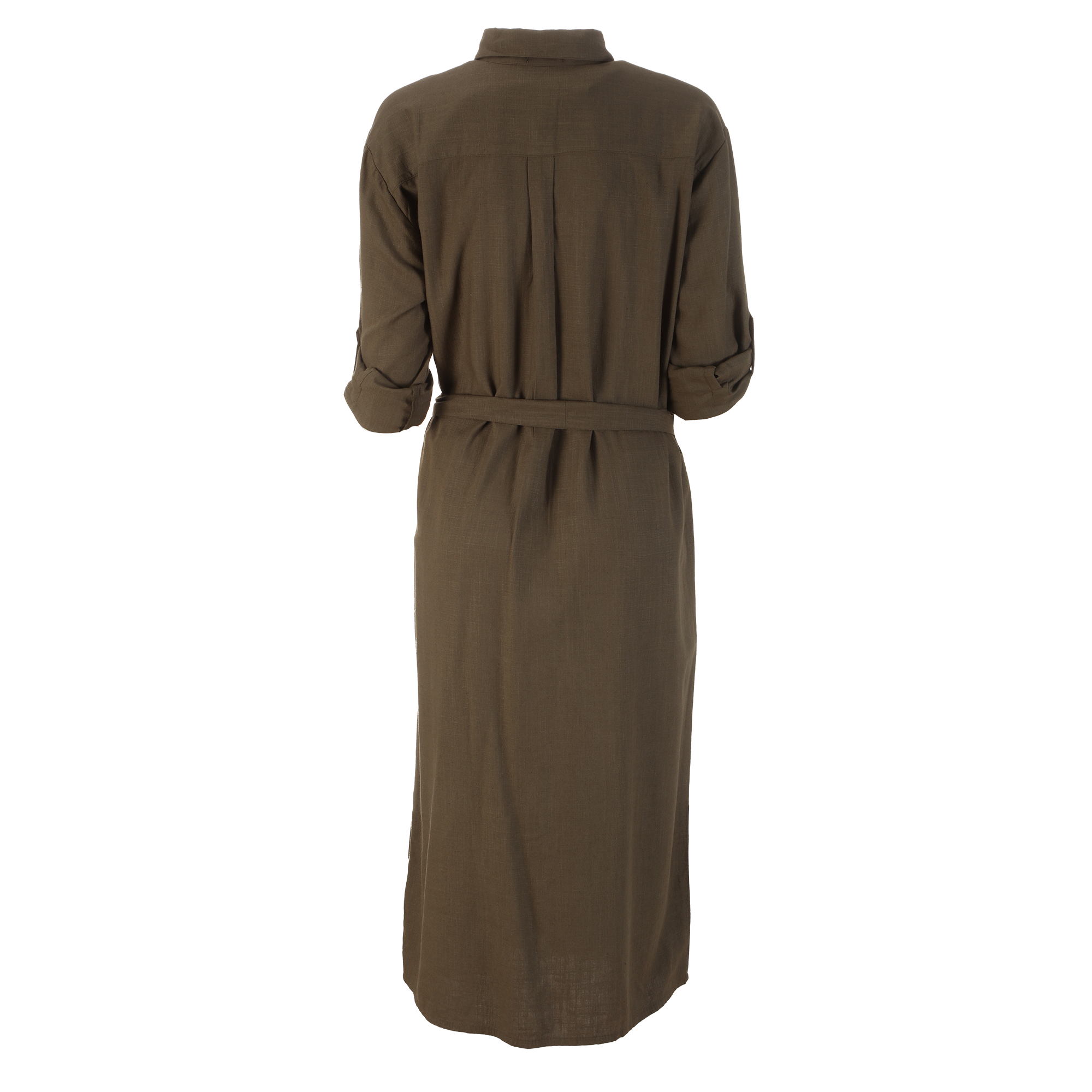 Robe chemise longue - Kaki