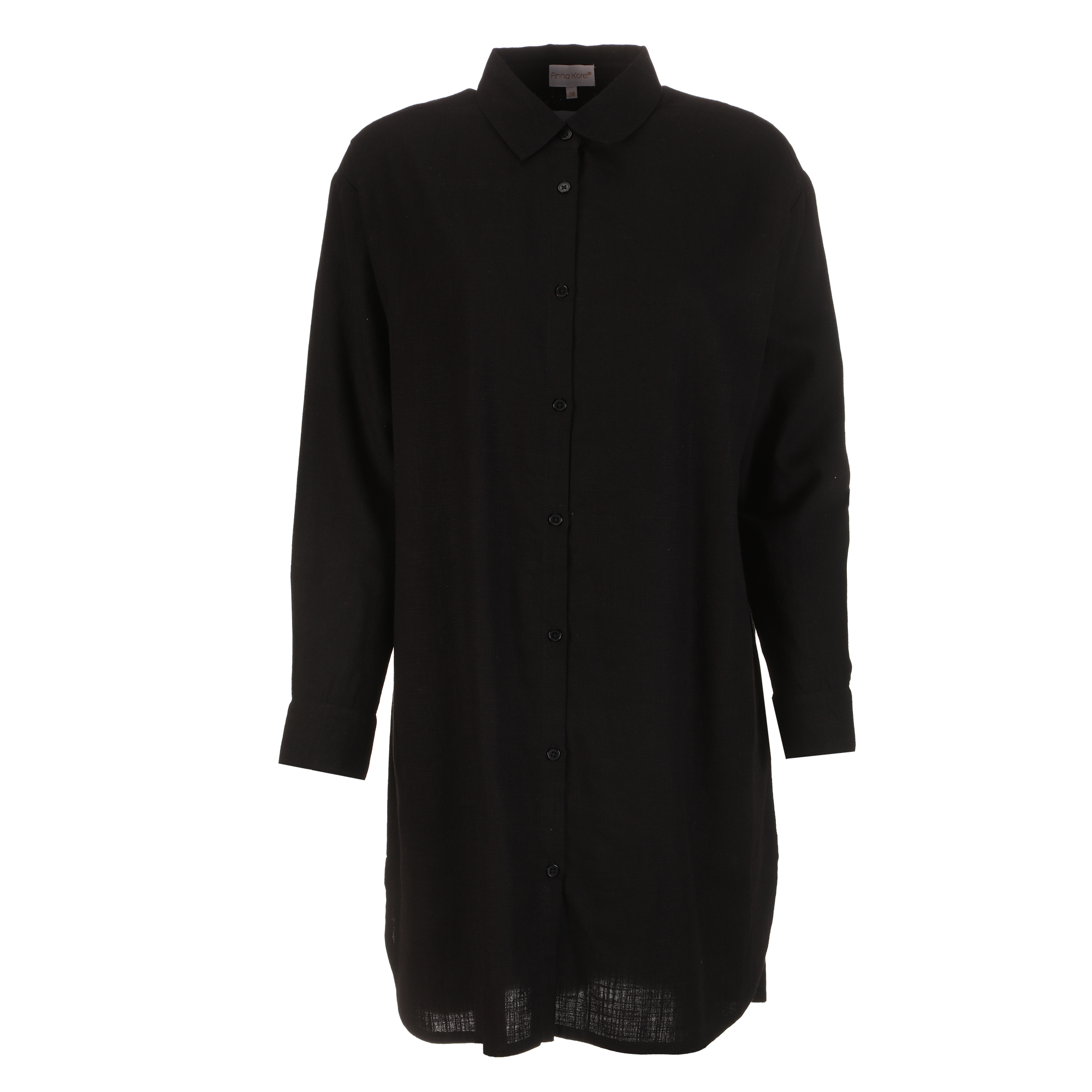 Chemise longue en lin mélangé  - Kaki