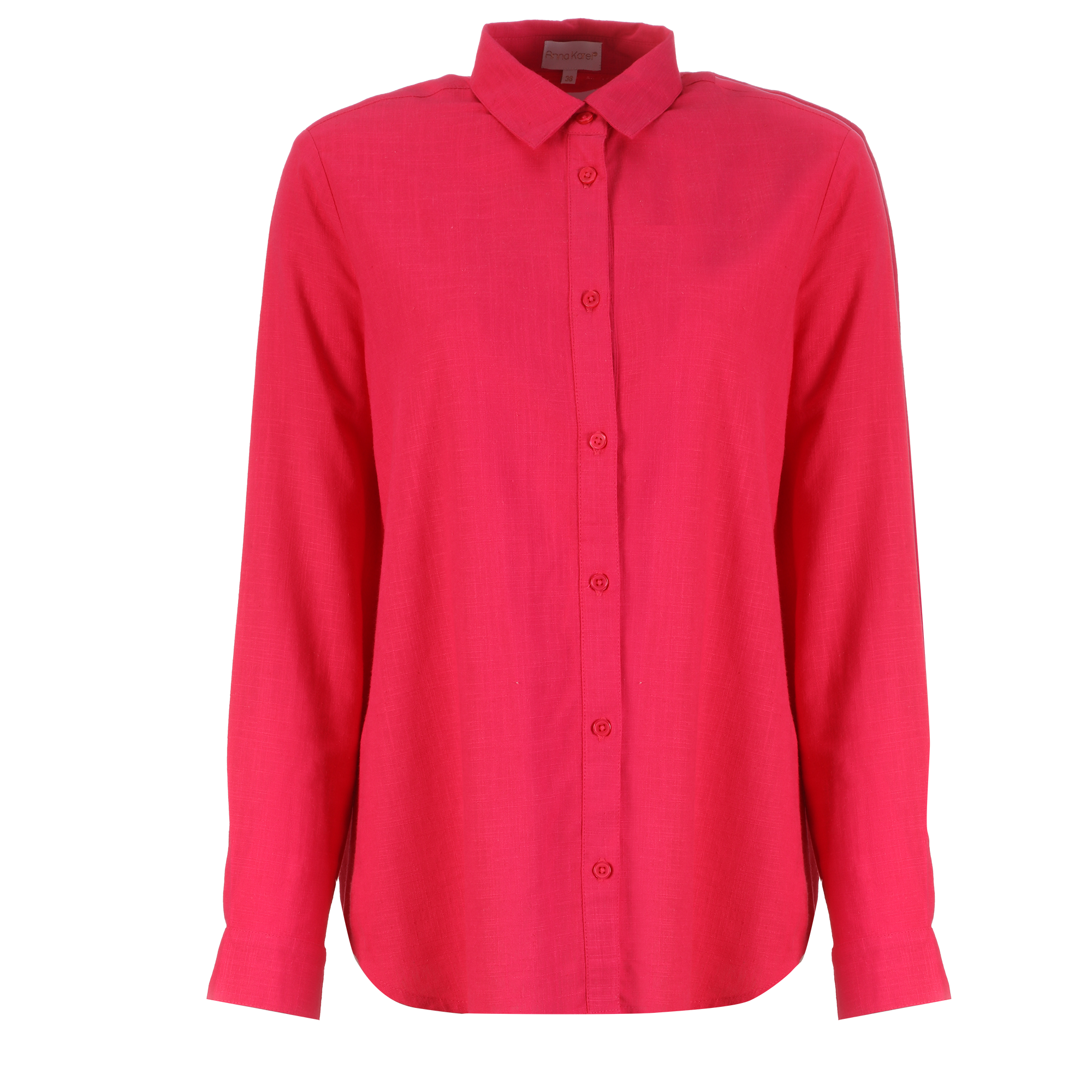 Chemise en lin mélangé - Bleu clair