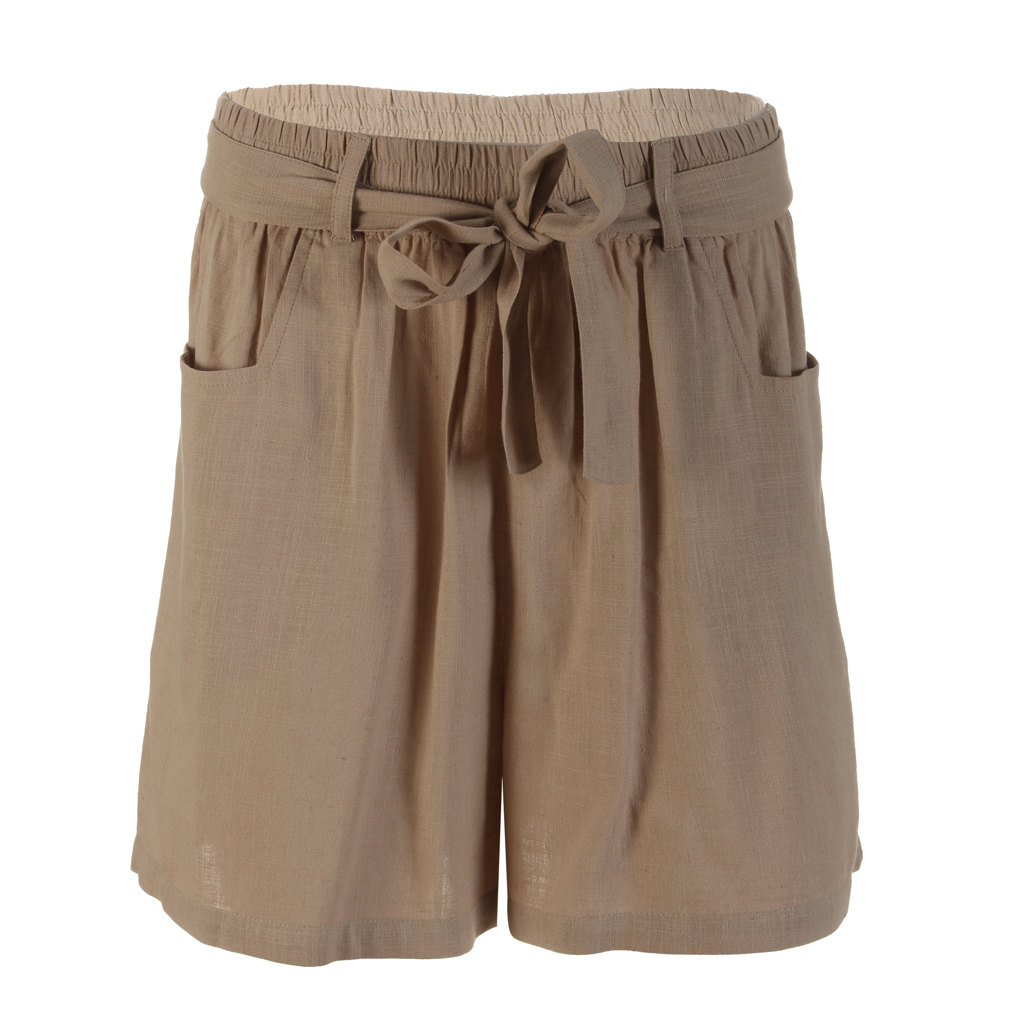 Short ample ceinturé  - Gris