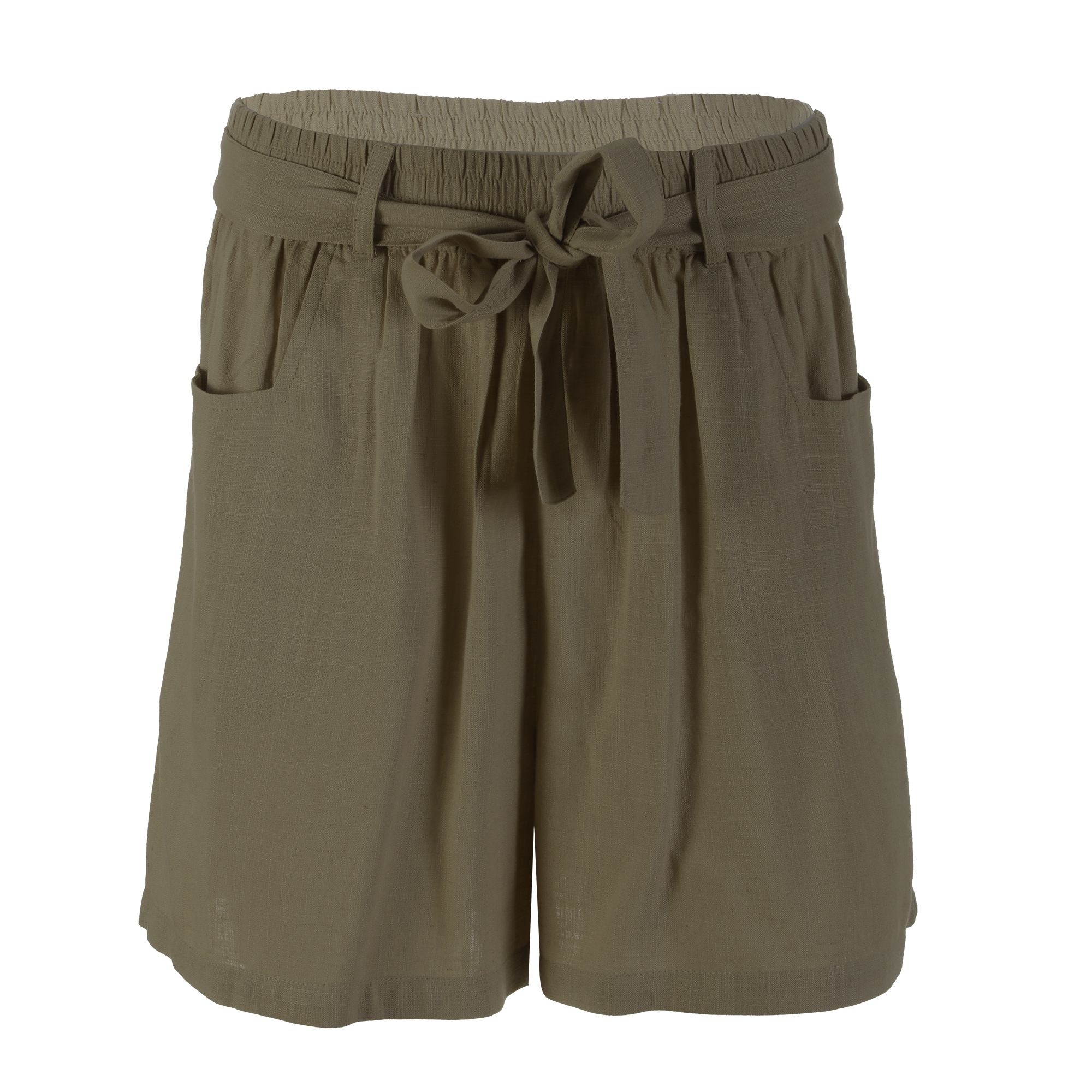 Short ample ceinturé  - Beige