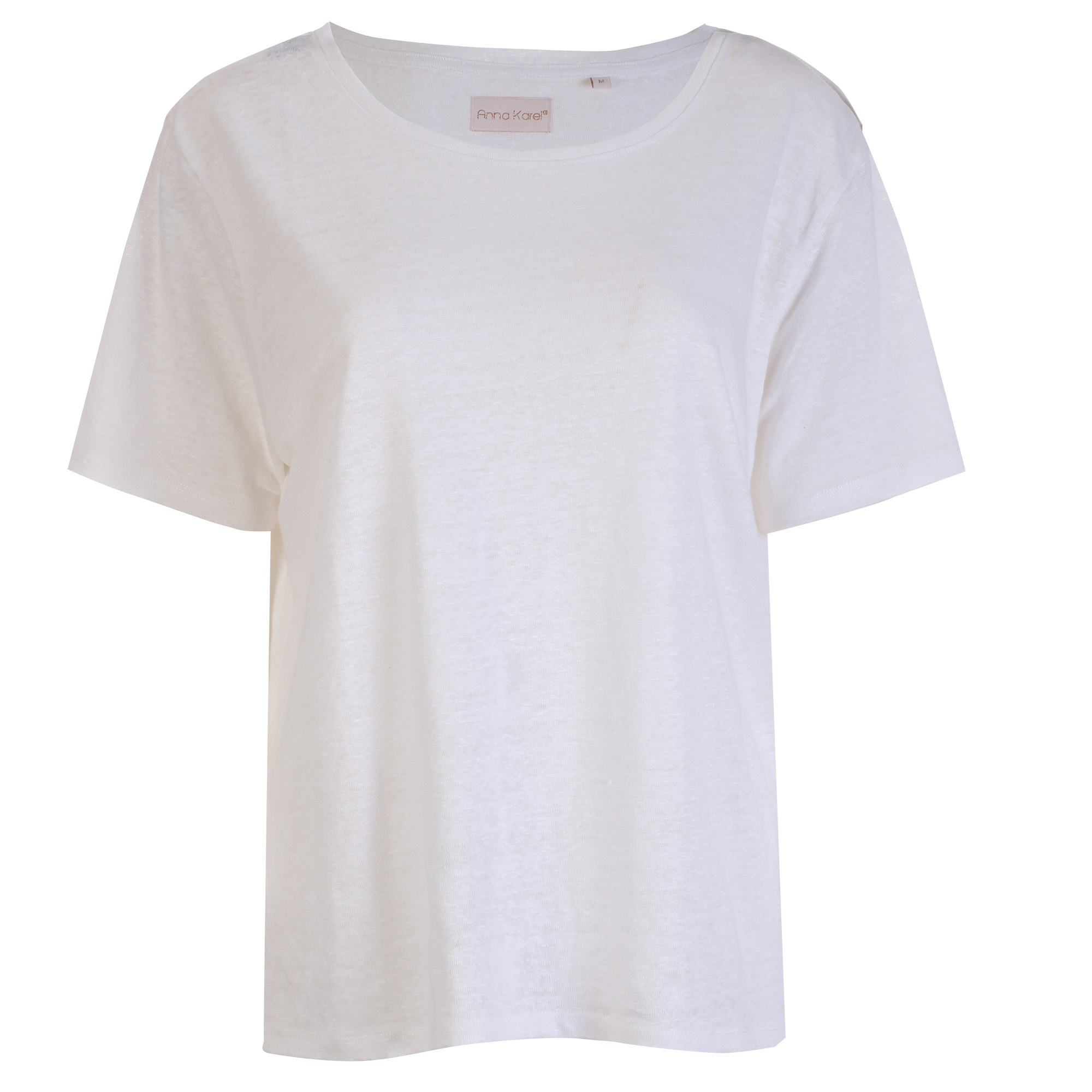 Tee-shirt manches courtes col rond en lin - Kaki