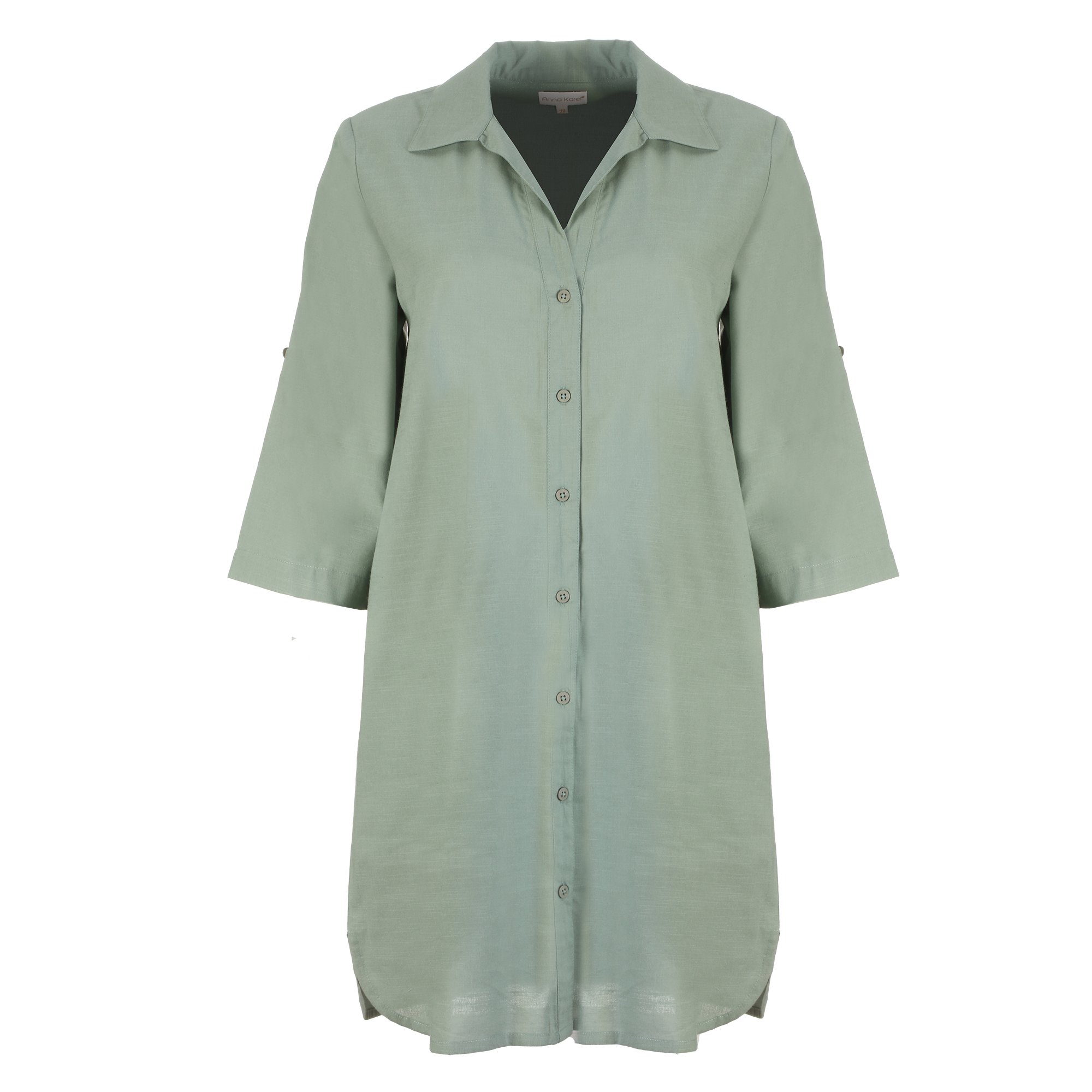 Robe chemise longue  - Beige