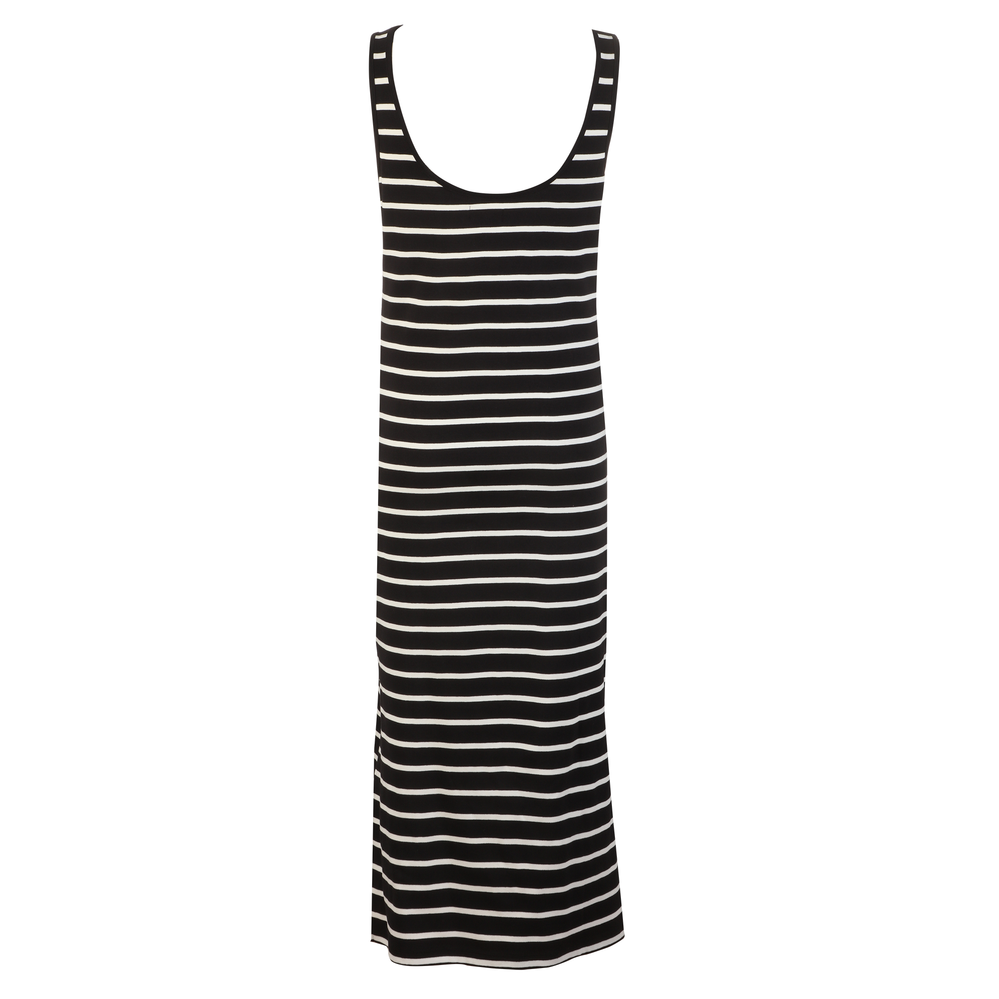 Robe longue rayée - Noir