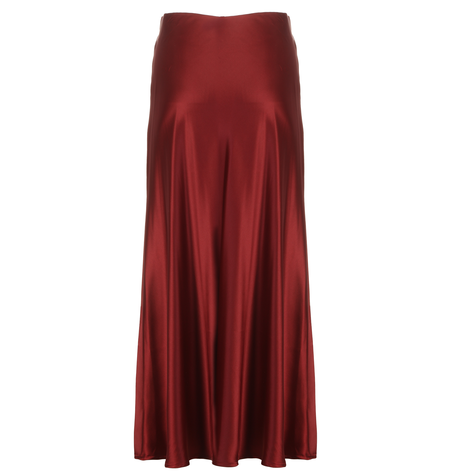 Jupe en satin  - Rouge