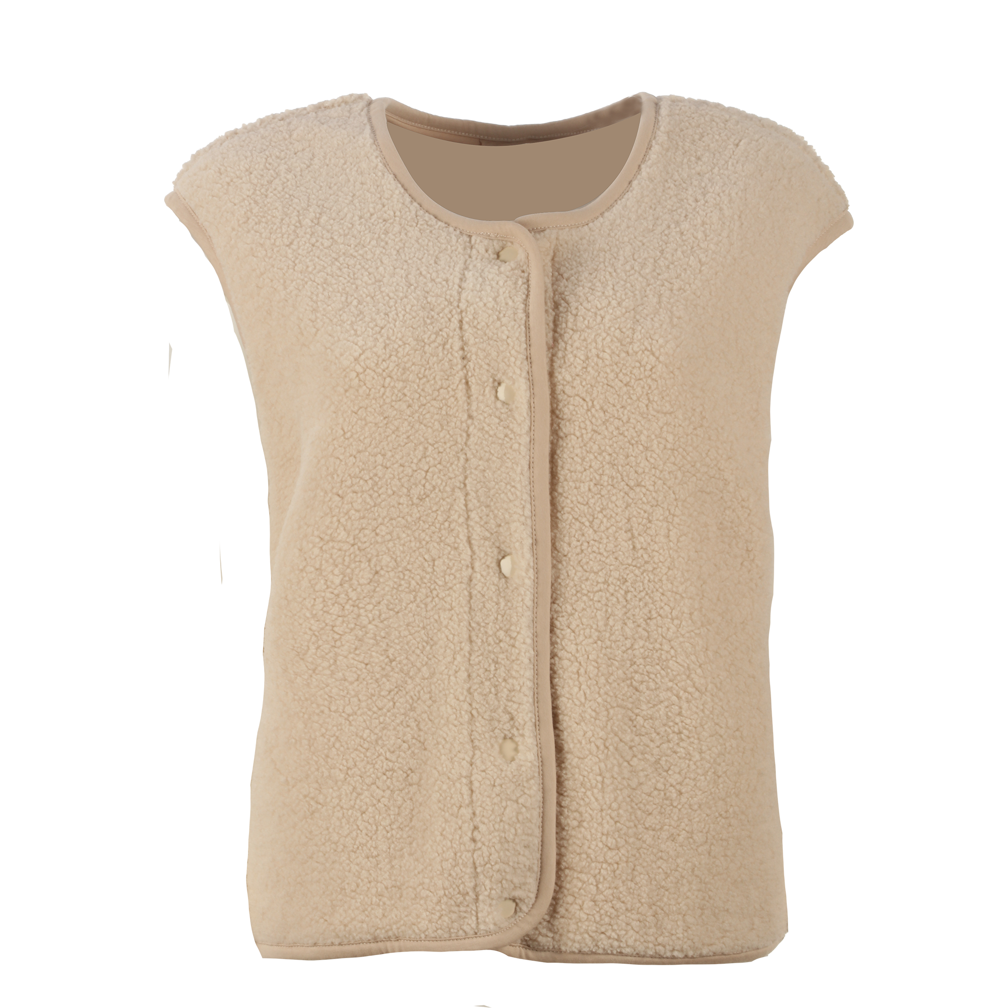 Veste sans manches réversible  - Beige