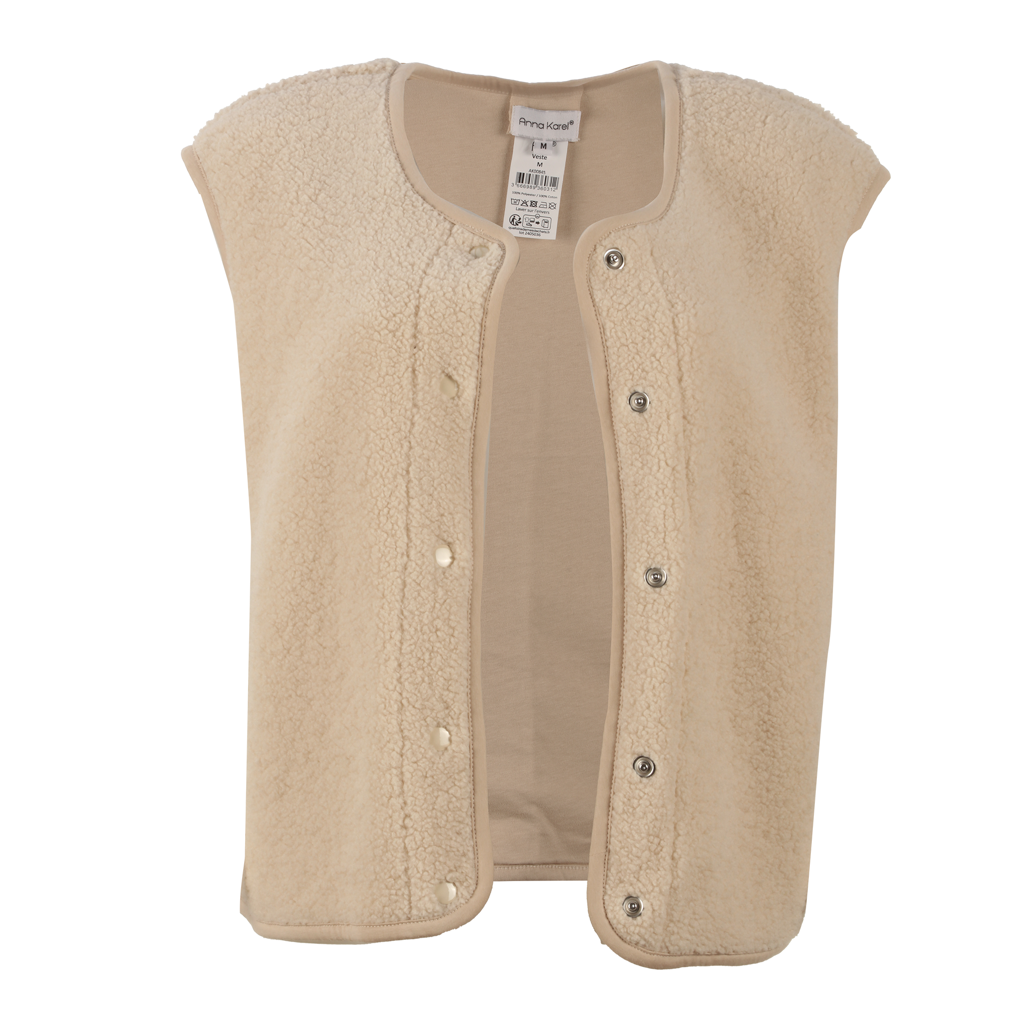 Veste sans manches réversible  - Noir
