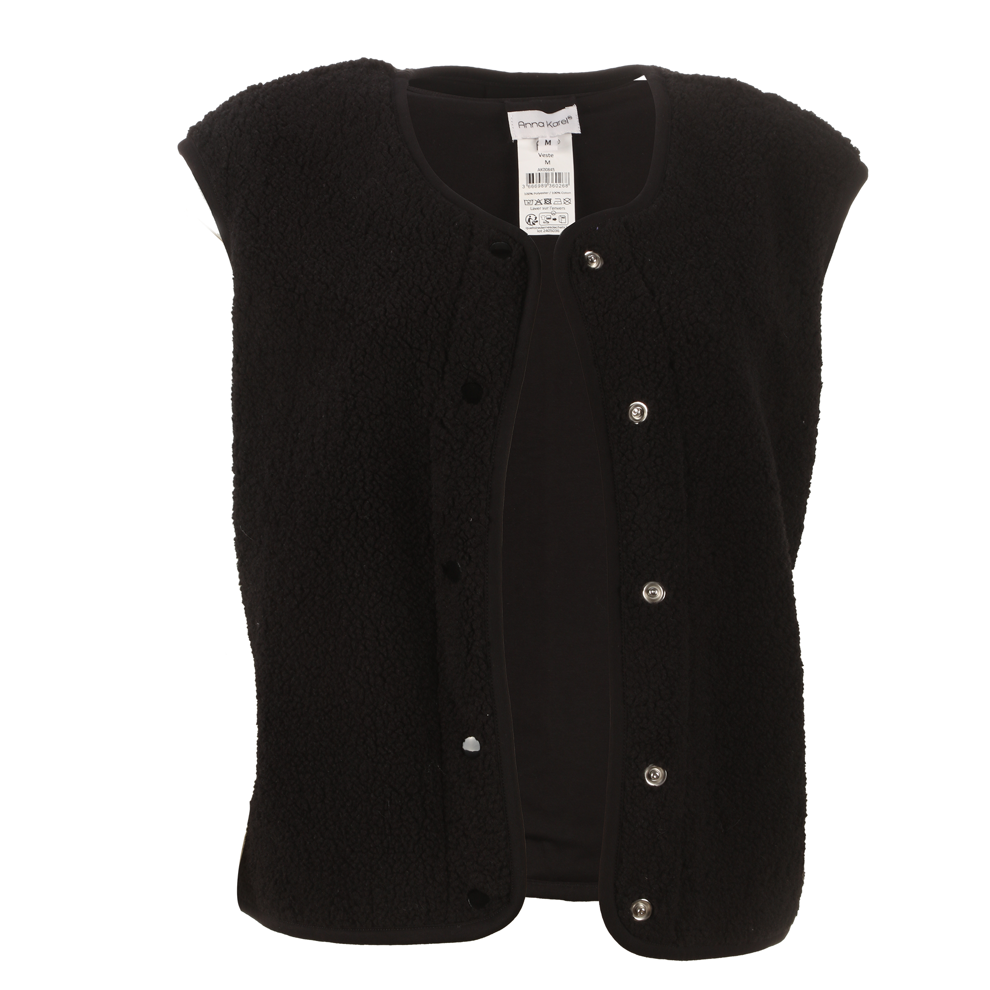 Veste sans manches réversible  - Noir
