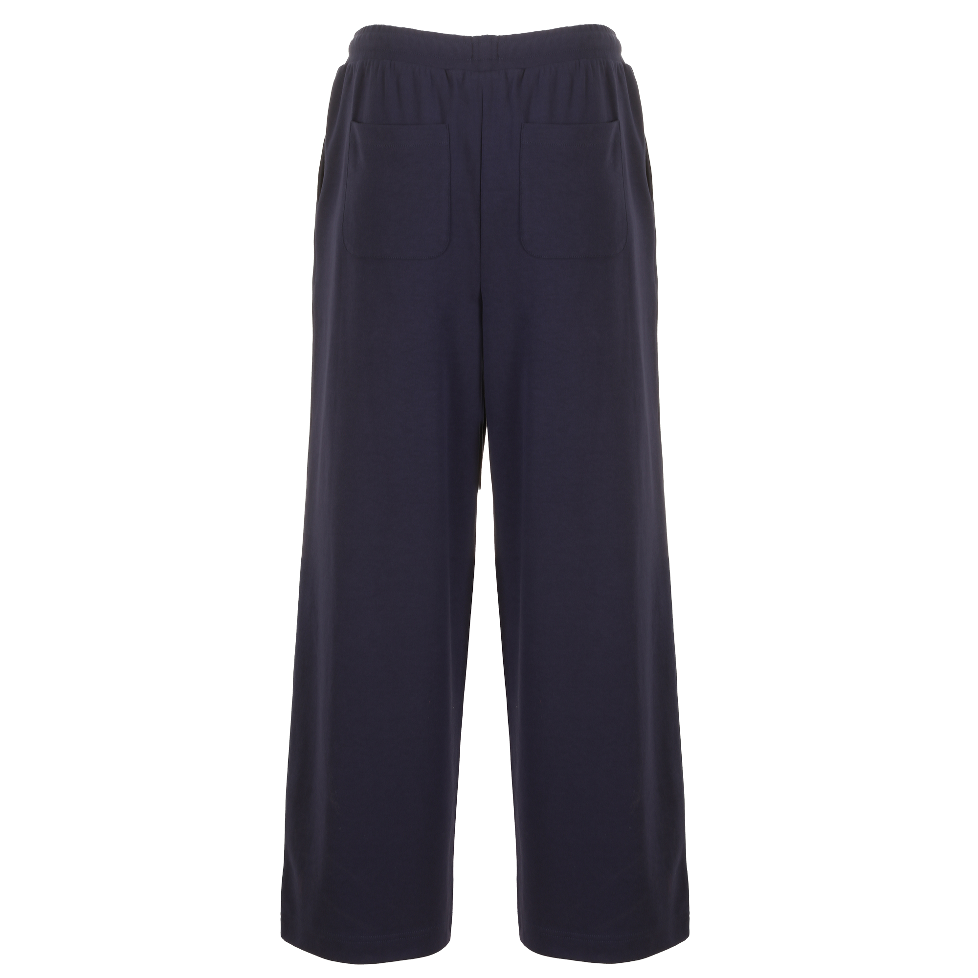 Pantalon large en maille  - Bleu foncé
