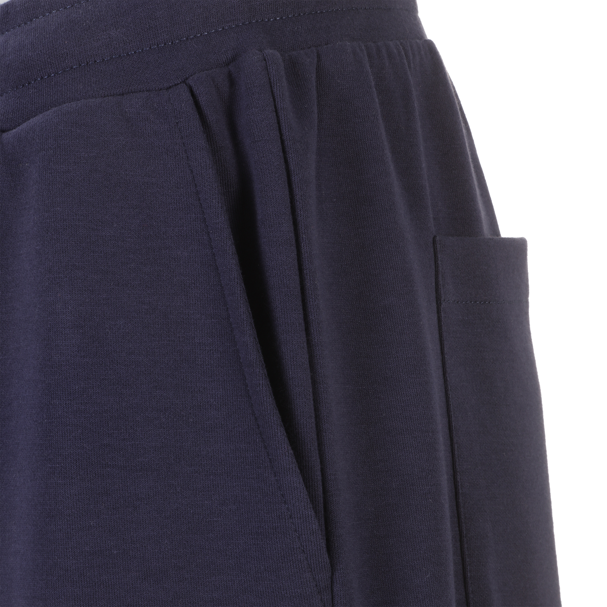 Pantalon large en maille  - Bleu foncé