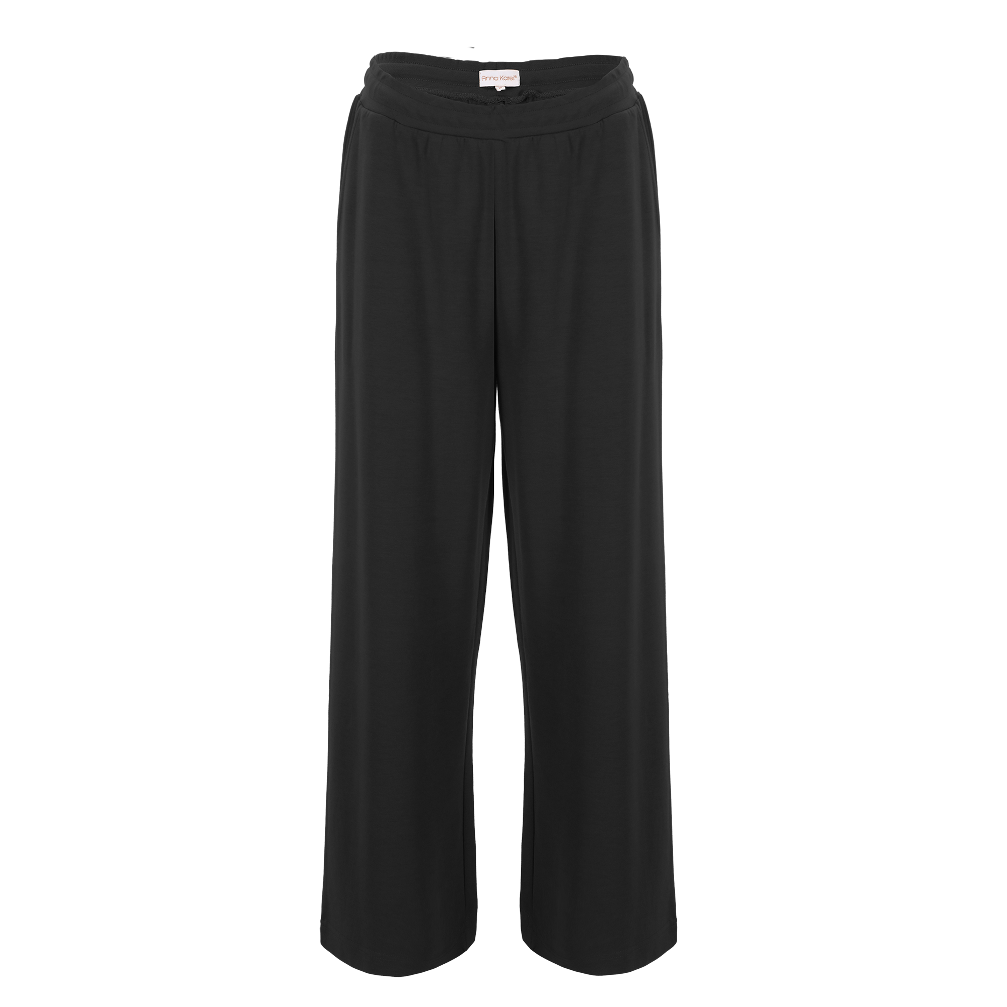 Pantalon large en maille  - Noir