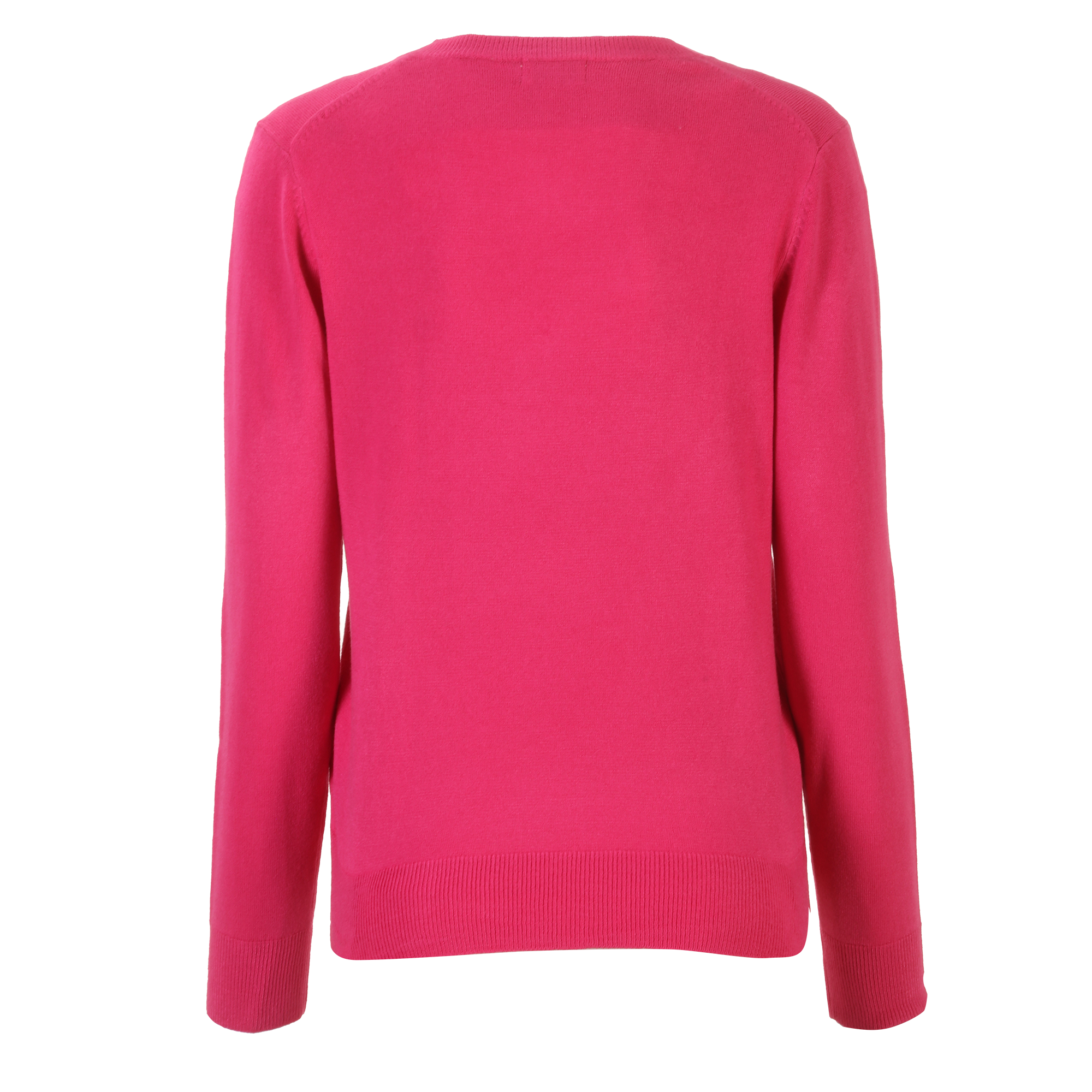 Pull col V touché cachemire - Rose