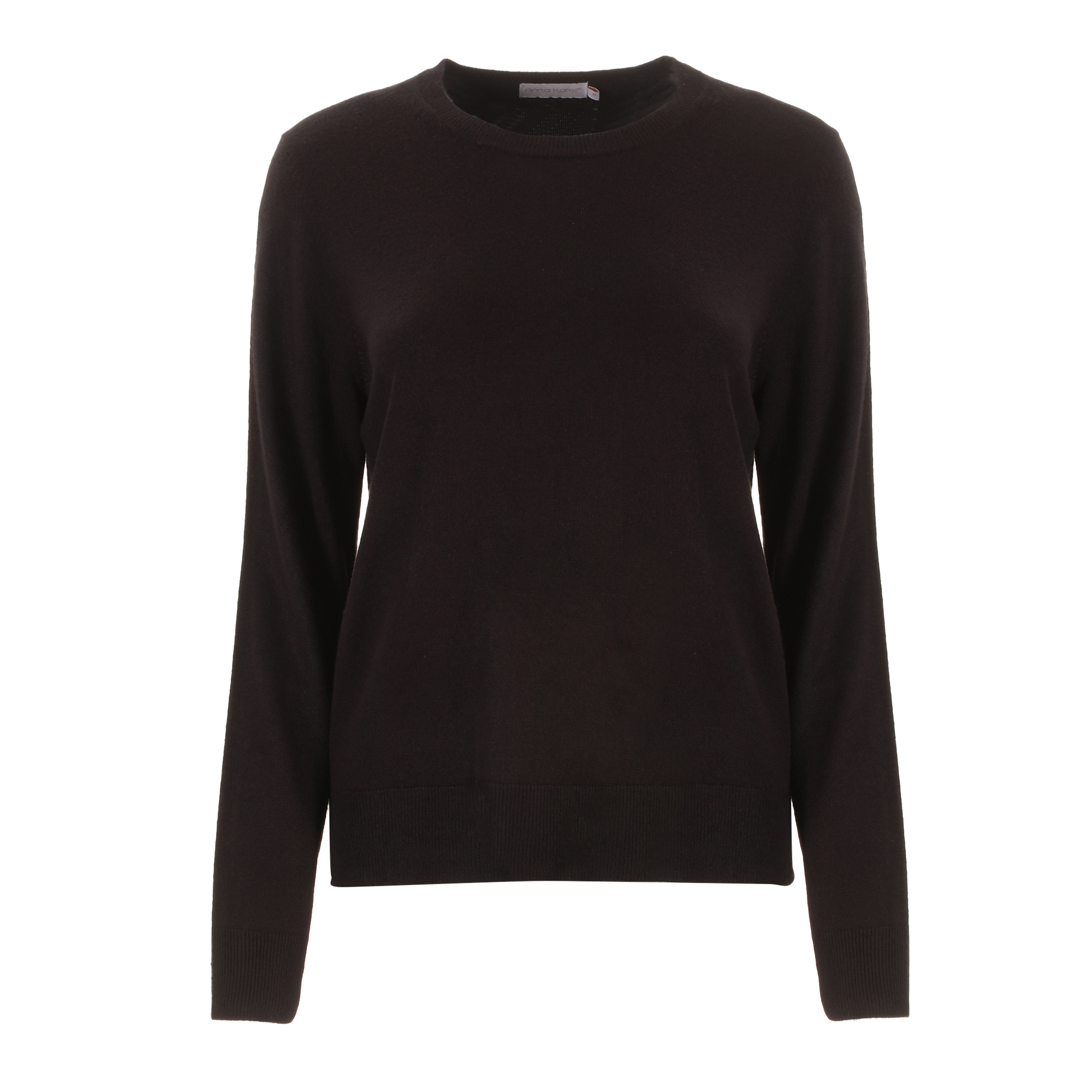 Pull col rond touché cachemire - Noir