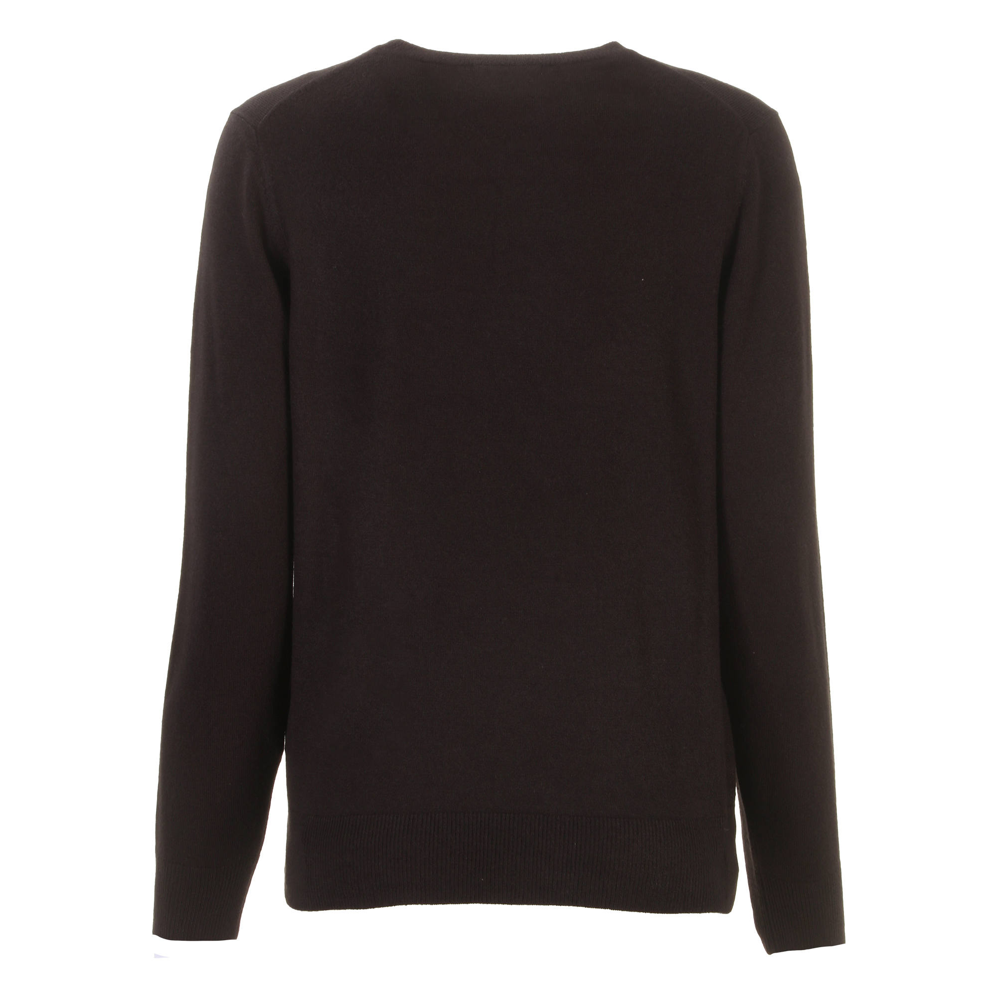 Pull col rond touché cachemire - Noir