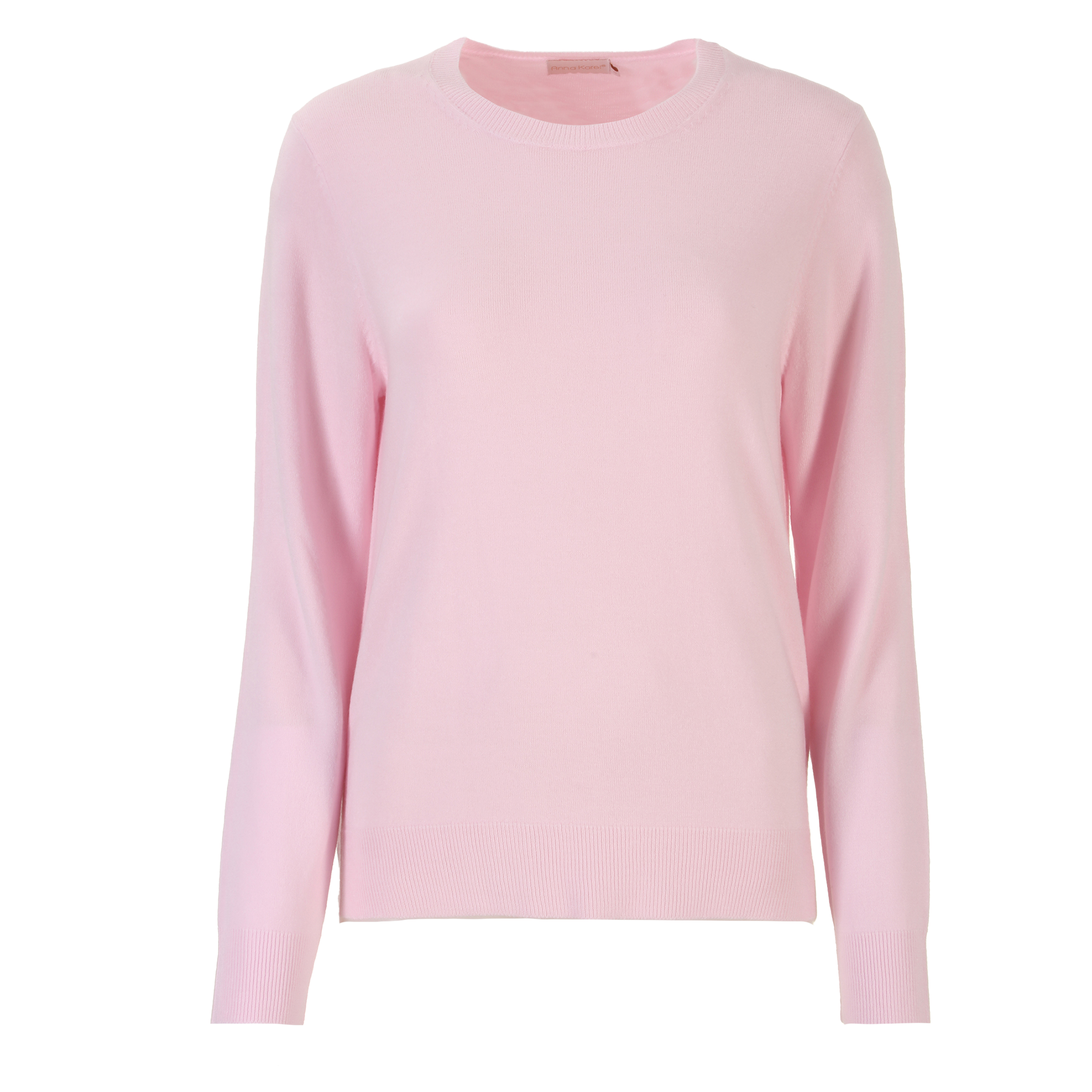 Pull col rond touché cachemire - Rose