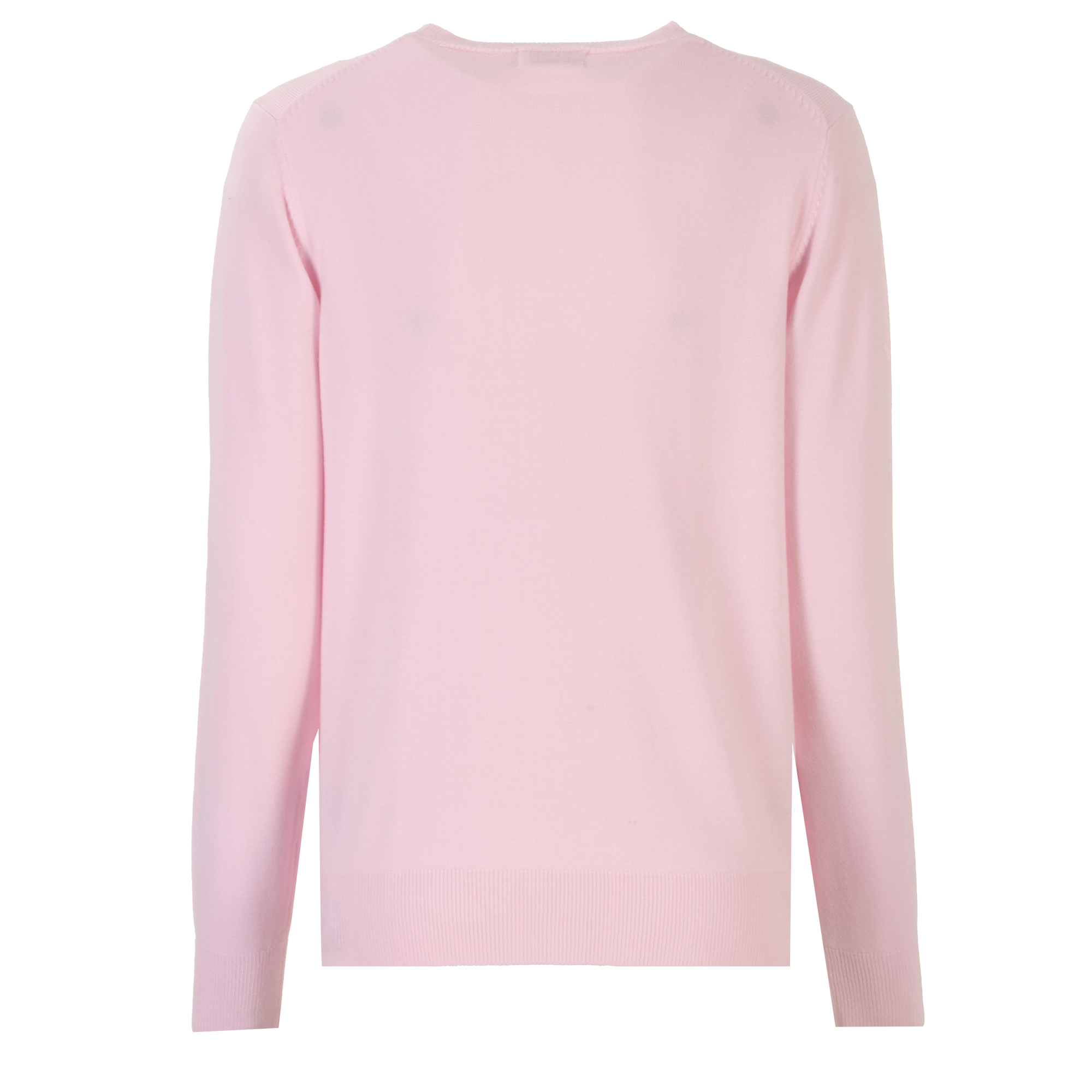 Pull col rond touché cachemire - Rose