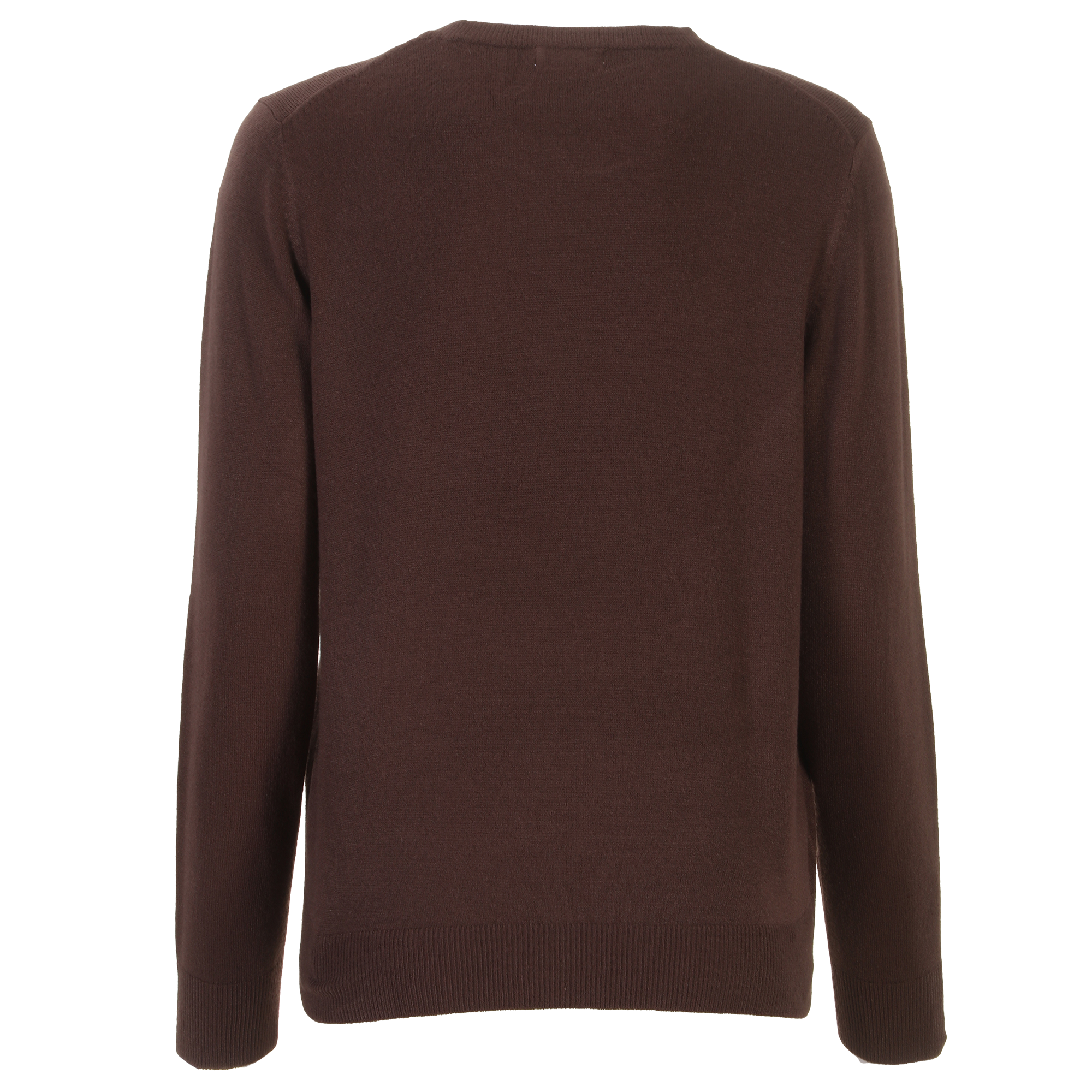 Pull col rond touché cachemire - Marron
