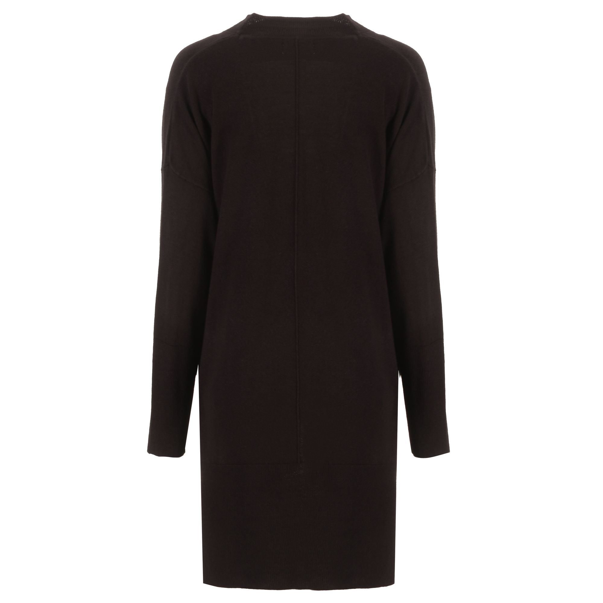 Gilet mi-long touché cachemire - Noir