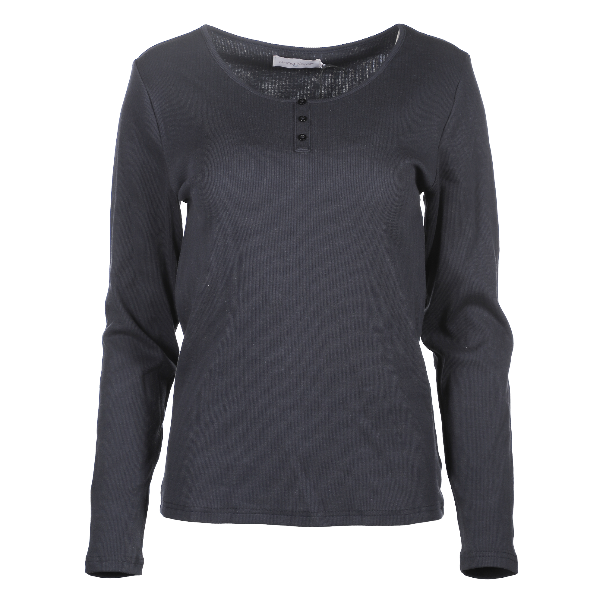 Pyjama long jersey à carreaux  - Bleu foncé