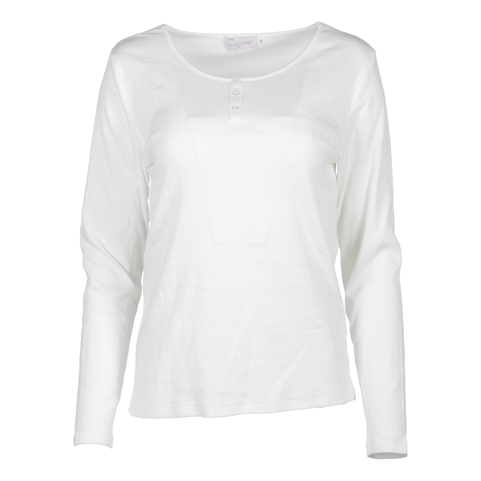 Pyjama long jersey à carreaux  - Blanc