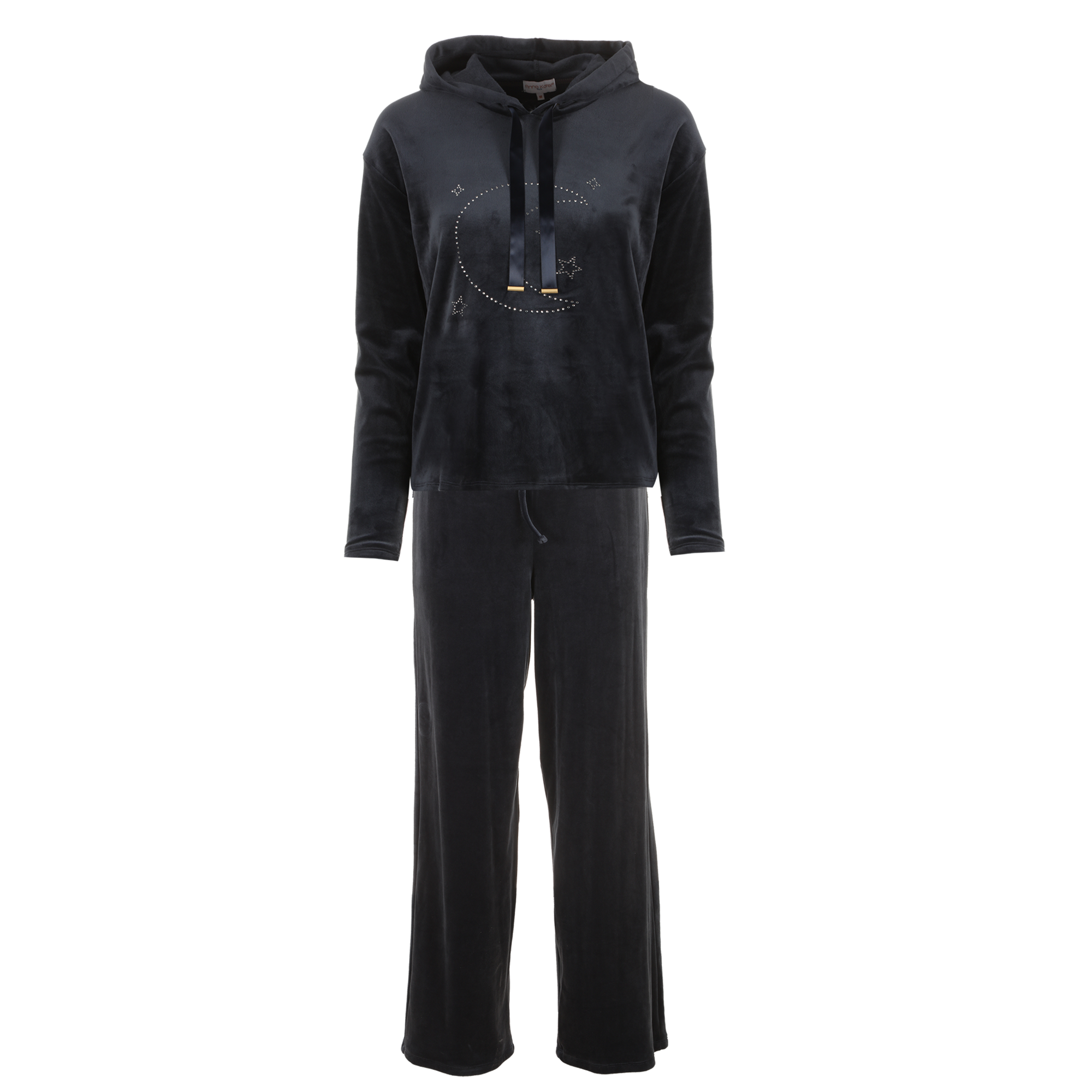 Pyjama en velours à strass - Gris