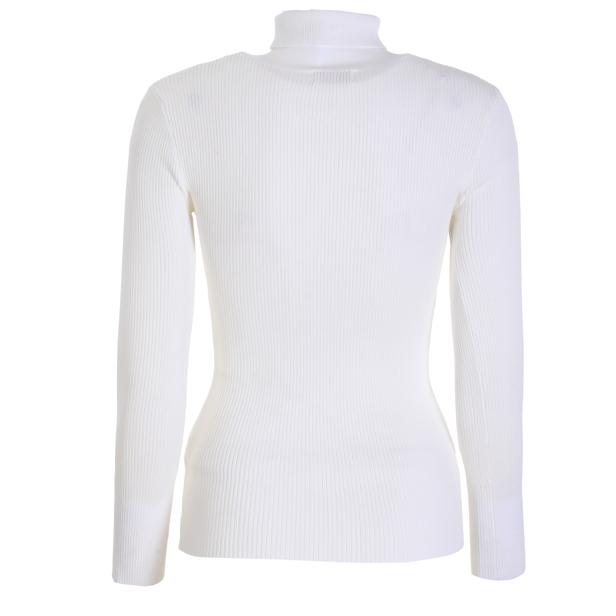 Tee-shirt manches longues col montant - Blanc