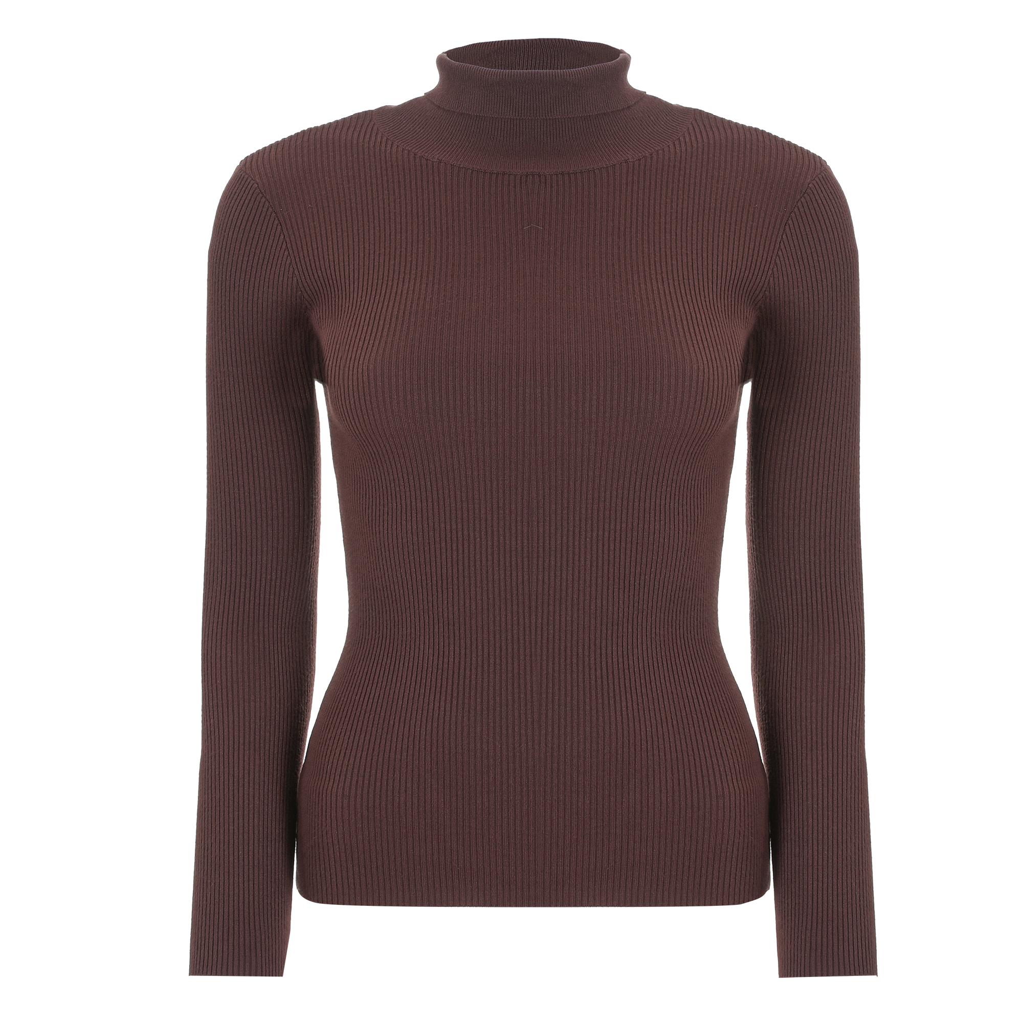 Tee-shirt manches longues col montant - Rouge