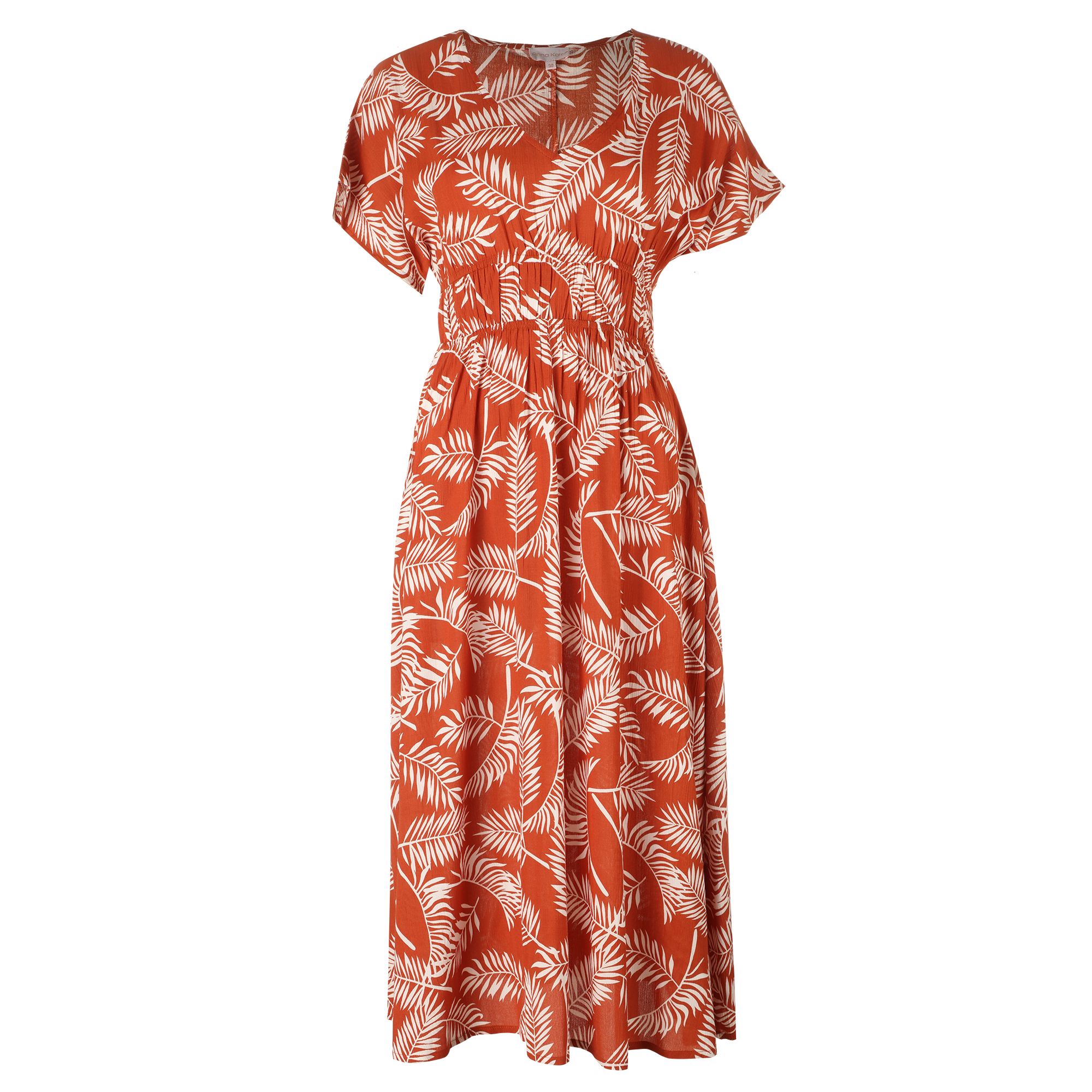 Robe longue imprimée - Rouge