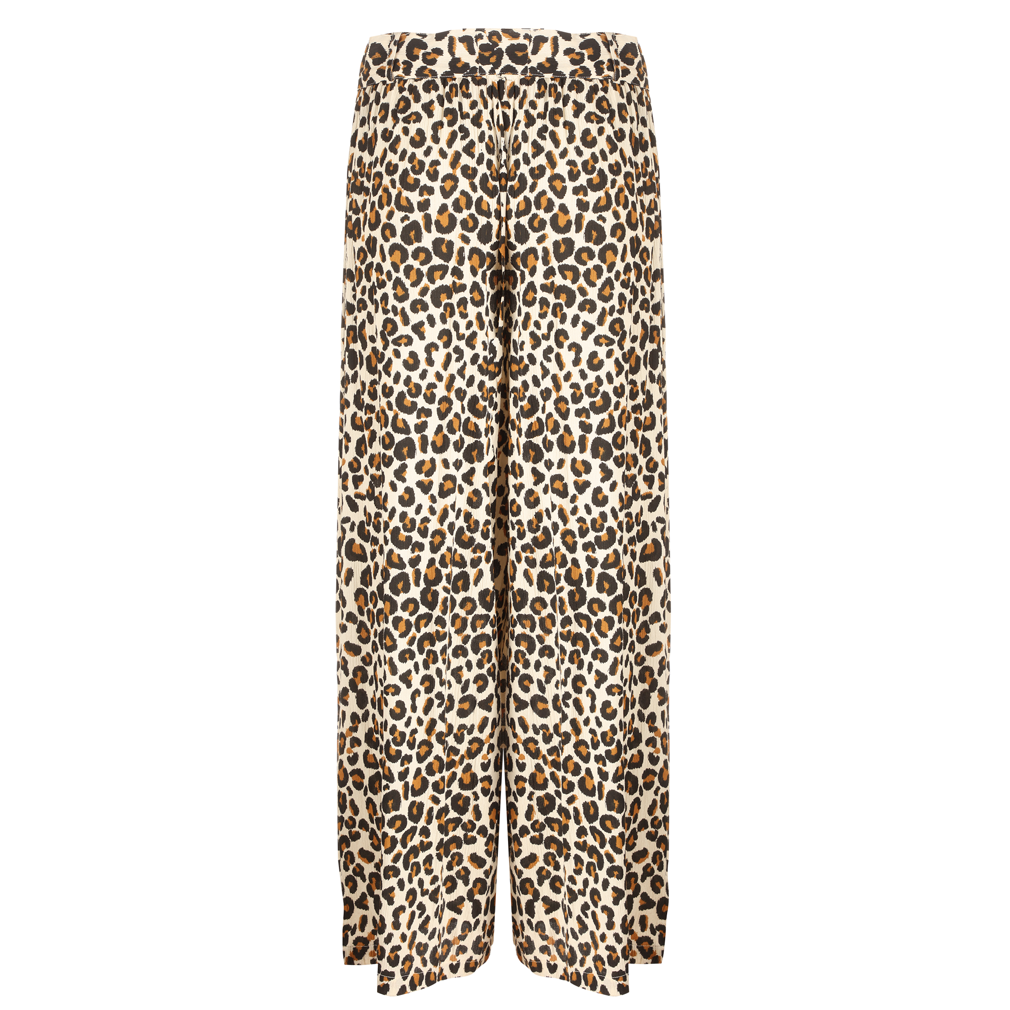 Pantalon large imprimé - Marron