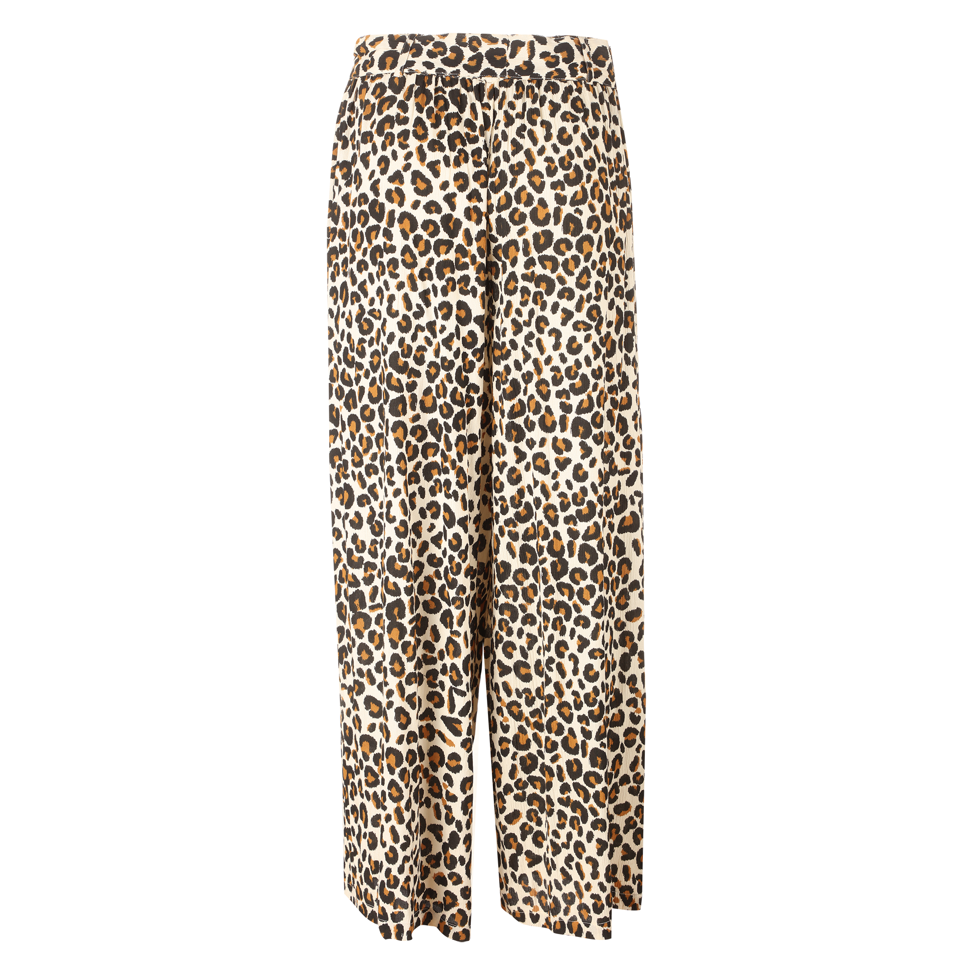 Pantalon large imprimé - Marron