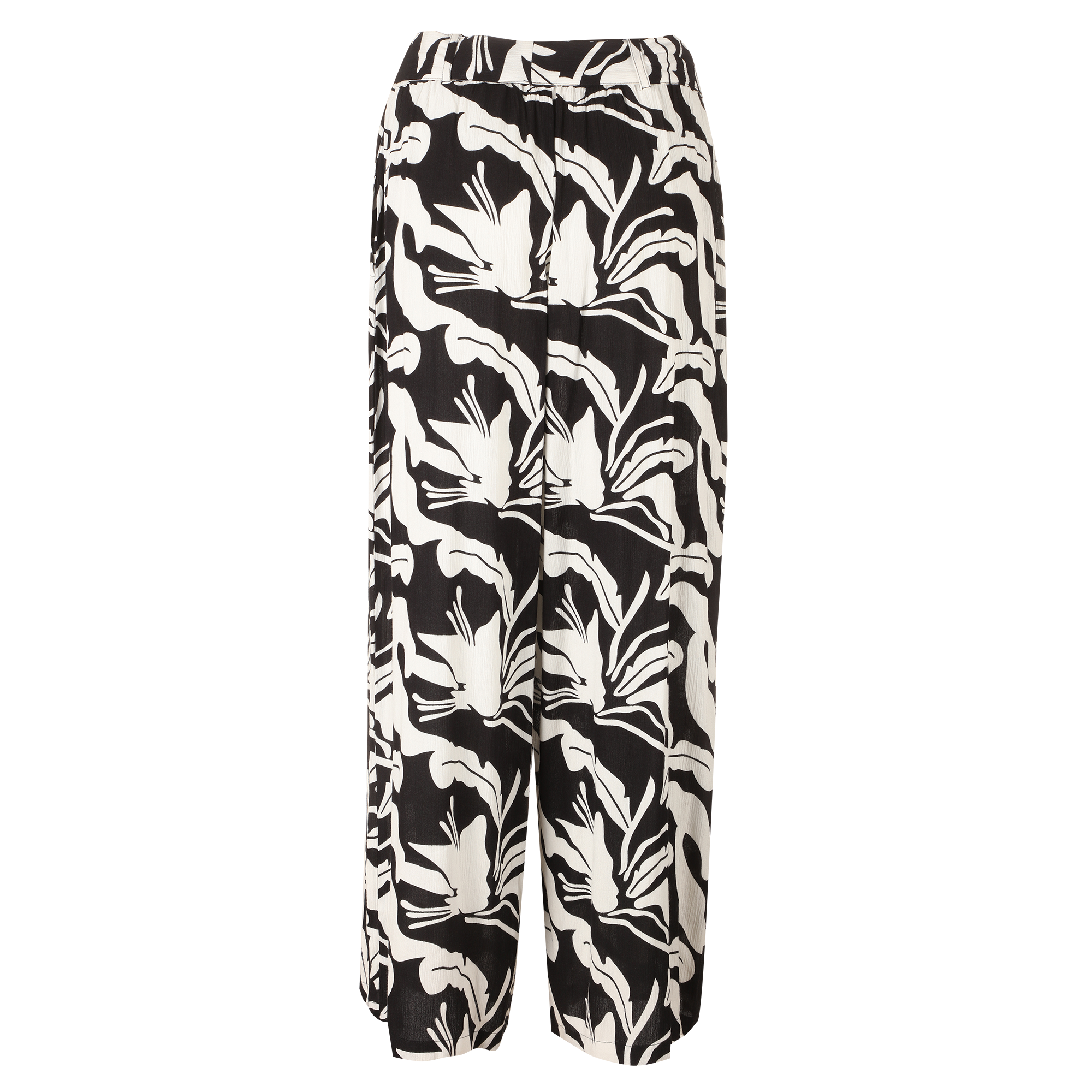 Pantalon large imprimé - Noir