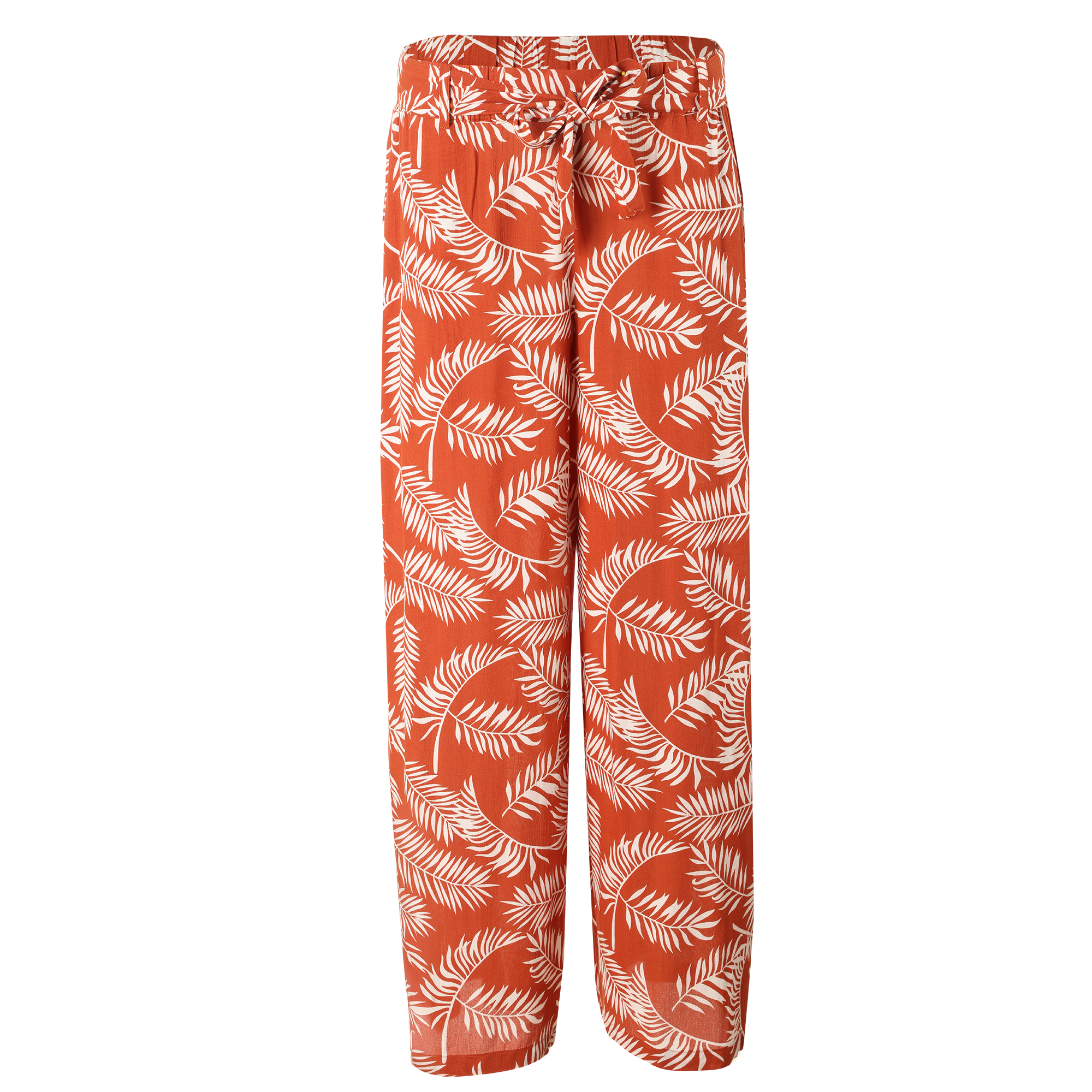 Pantalon large imprimé - Rouge